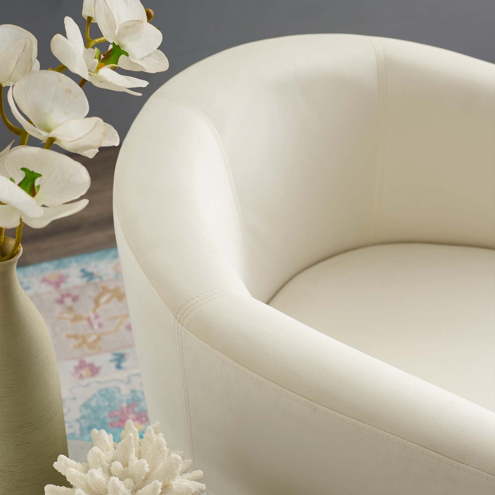Modway Divulge Performance Velvet Arm Chair and Ottoman Set | Armchairs | 