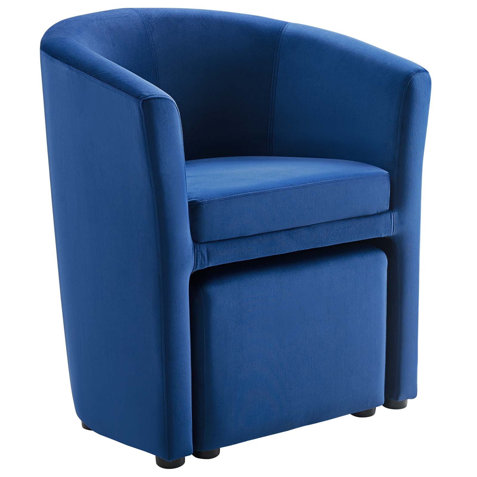 Modway Divulge Performance Velvet Arm Chair and Ottoman Set | Armchairs | 