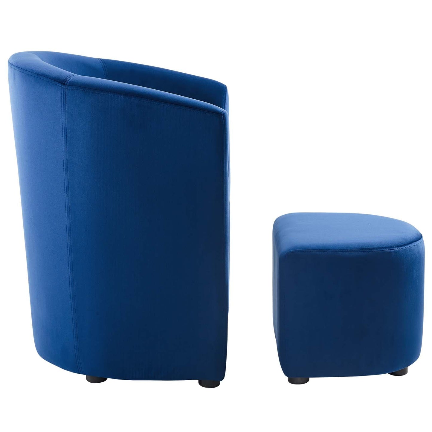 Modway Divulge Performance Velvet Arm Chair and Ottoman Set | Armchairs | 