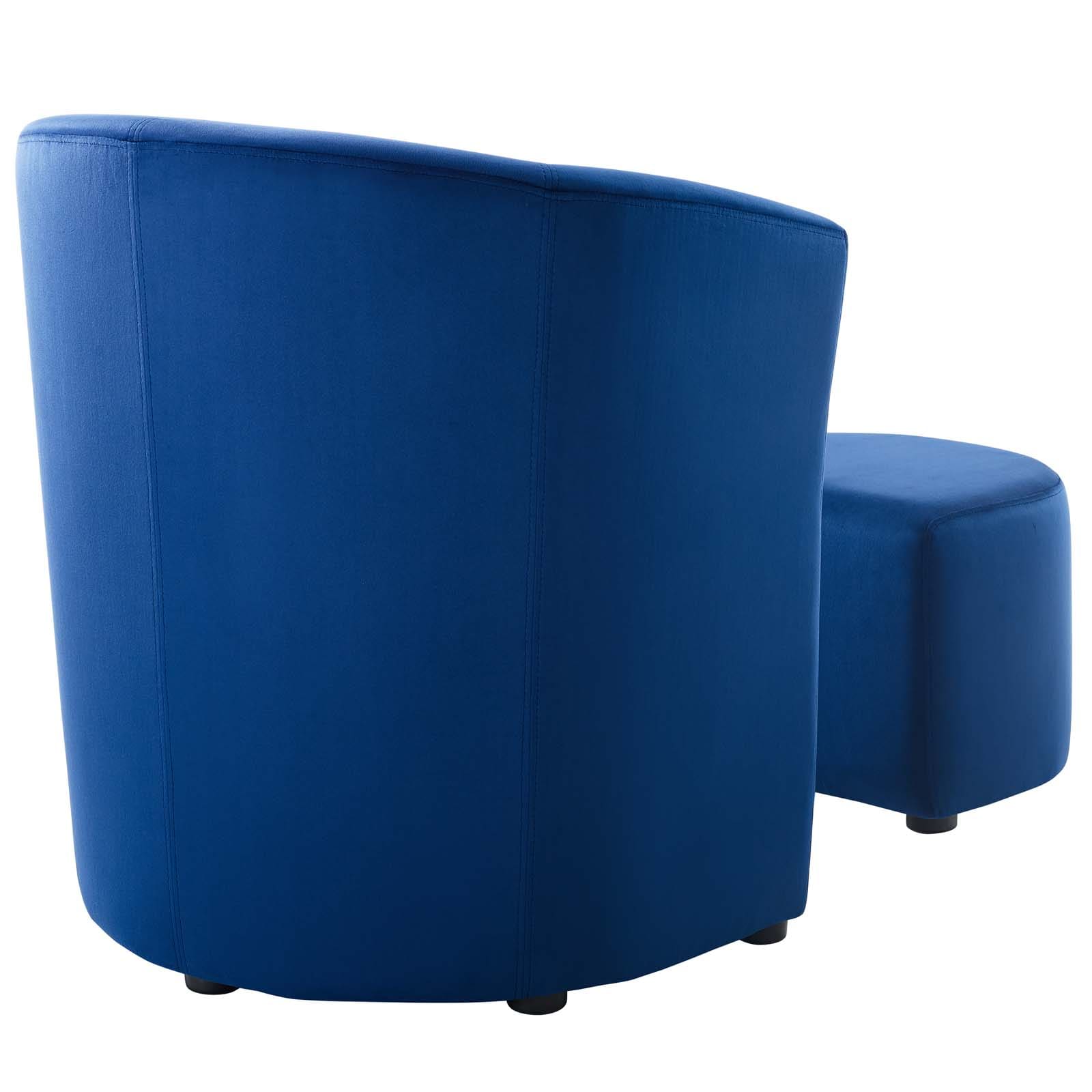 Modway Divulge Performance Velvet Arm Chair and Ottoman Set | Armchairs | 