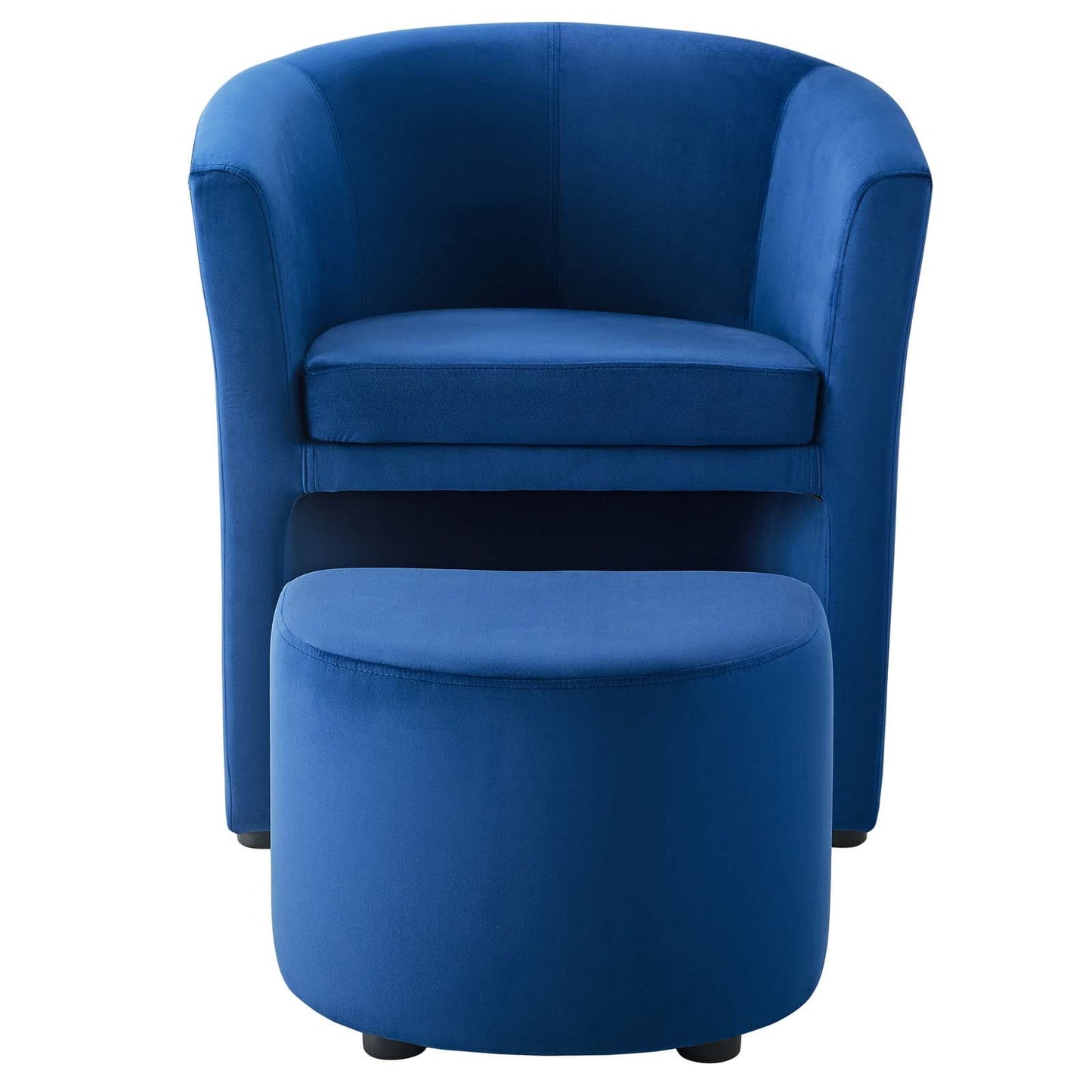 Modway Divulge Performance Velvet Arm Chair and Ottoman Set | Armchairs | 
