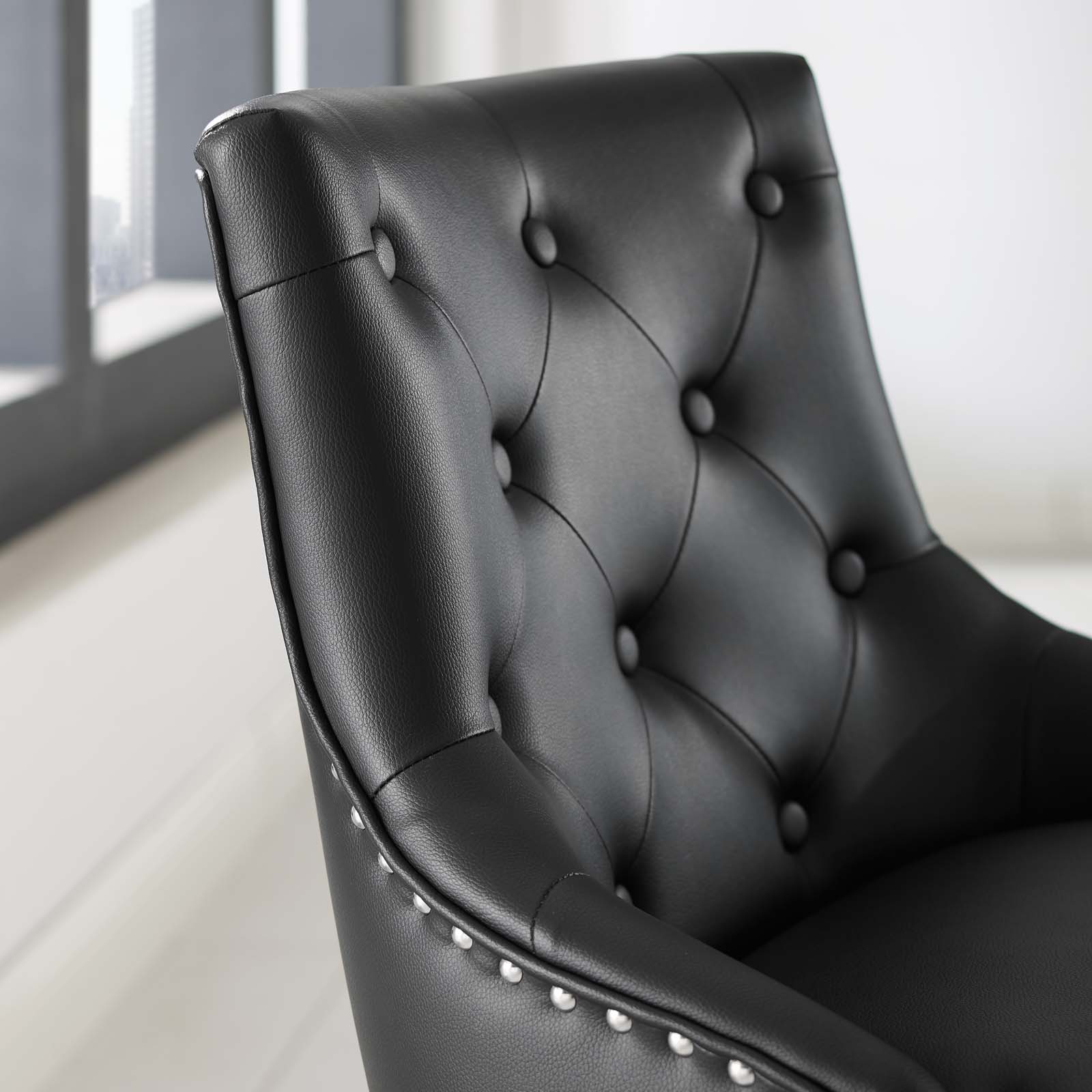 Modway Regent Tufted Button Swivel Faux Leather Office Chair | Office Chairs | Modishstore-7