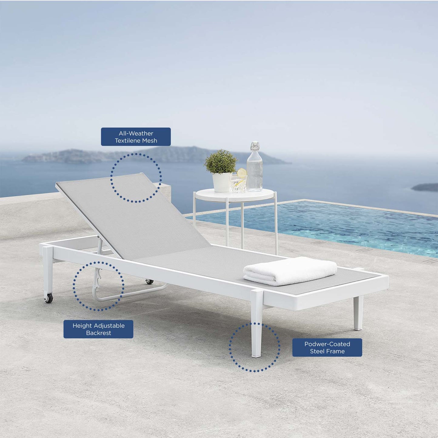 Modway Charleston Outdoor Patio Chaise Lounge Chair | Lounge Chairs