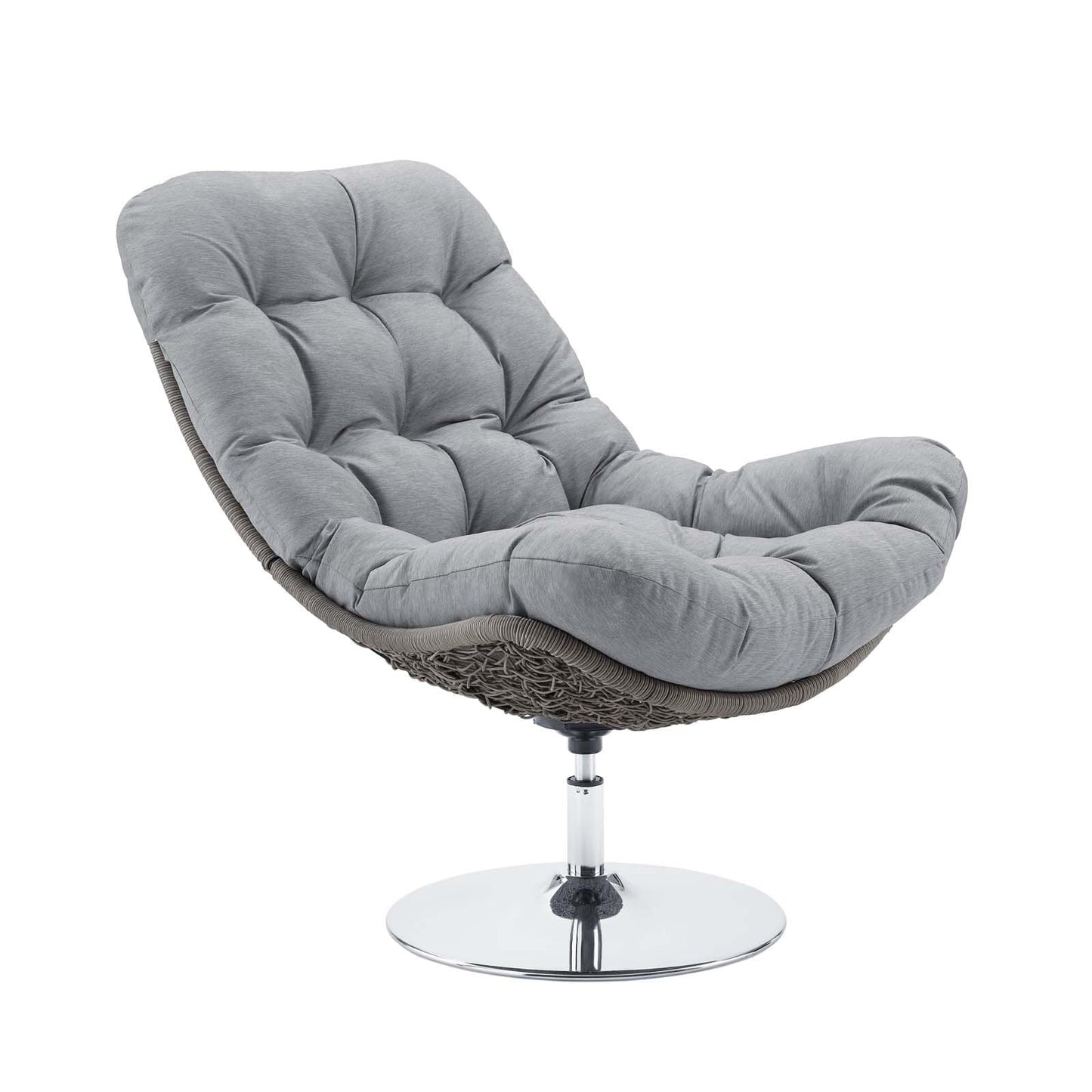 Modway Brighton Wicker Rattan Outdoor Patio Swivel Lounge Chair | Outdoor Recliners & Lounge Chairs | 