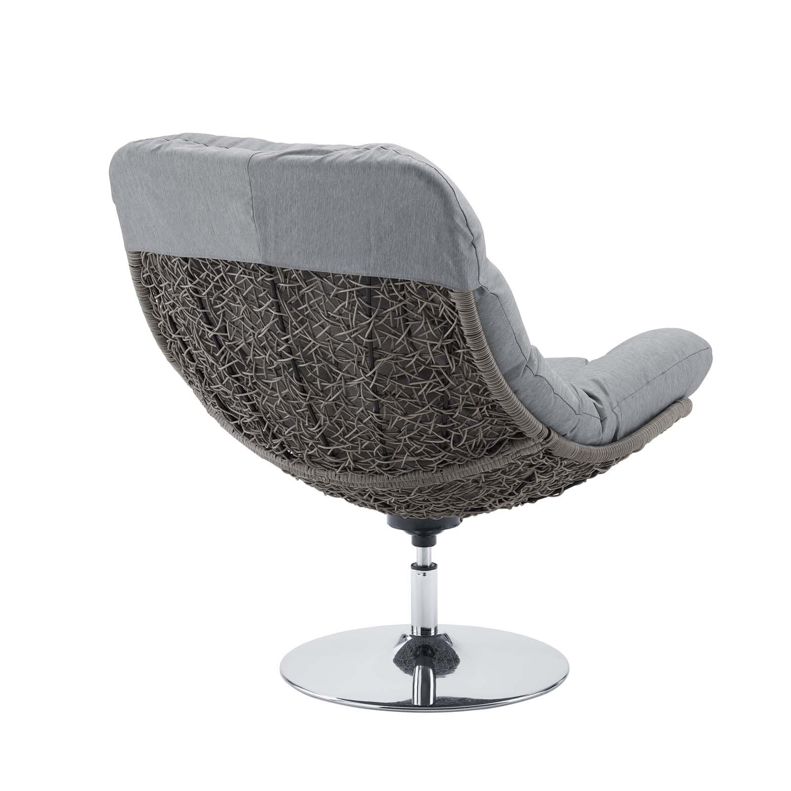 Modway Brighton Wicker Rattan Outdoor Patio Swivel Lounge Chair | Outdoor Recliners & Lounge Chairs | 