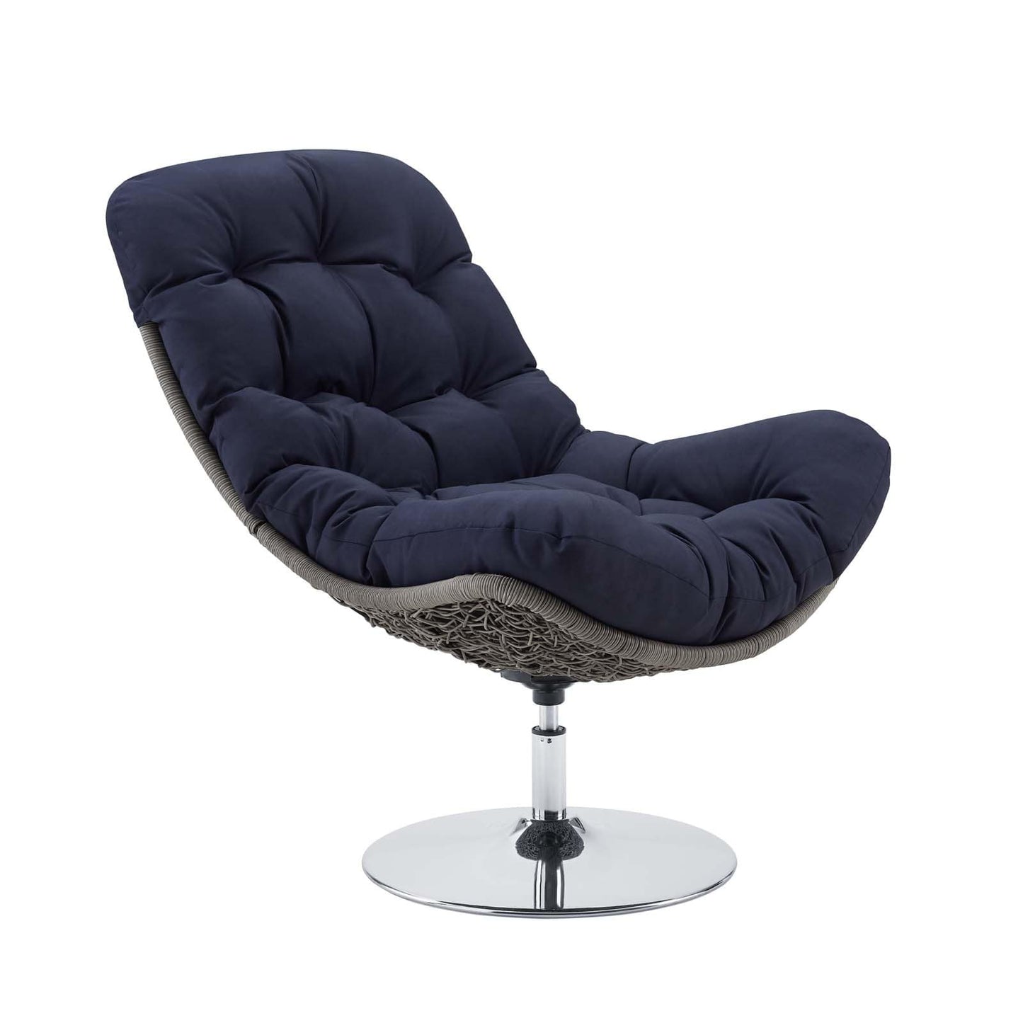 Modway Brighton Wicker Rattan Outdoor Patio Swivel Lounge Chair | Outdoor Recliners & Lounge Chairs | 