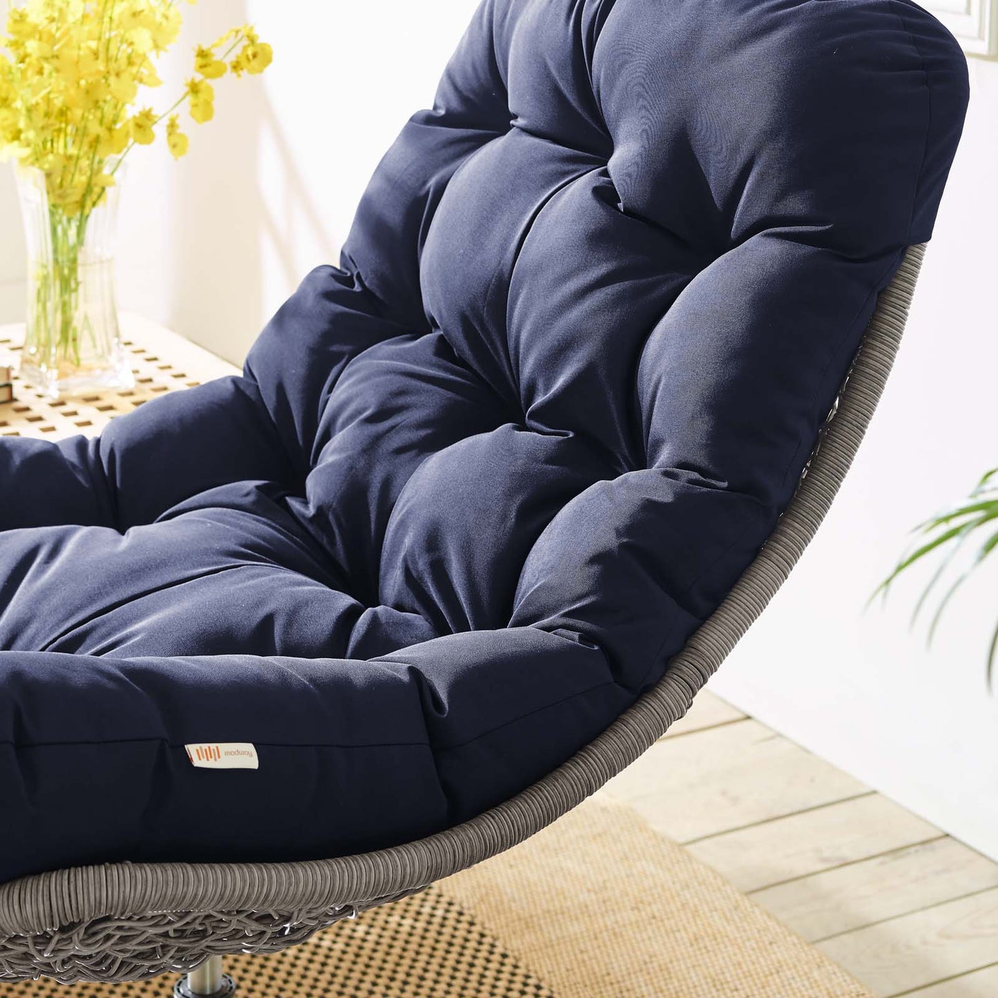 Modway Brighton Wicker Rattan Outdoor Patio Swivel Lounge Chair | Outdoor Recliners & Lounge Chairs | 