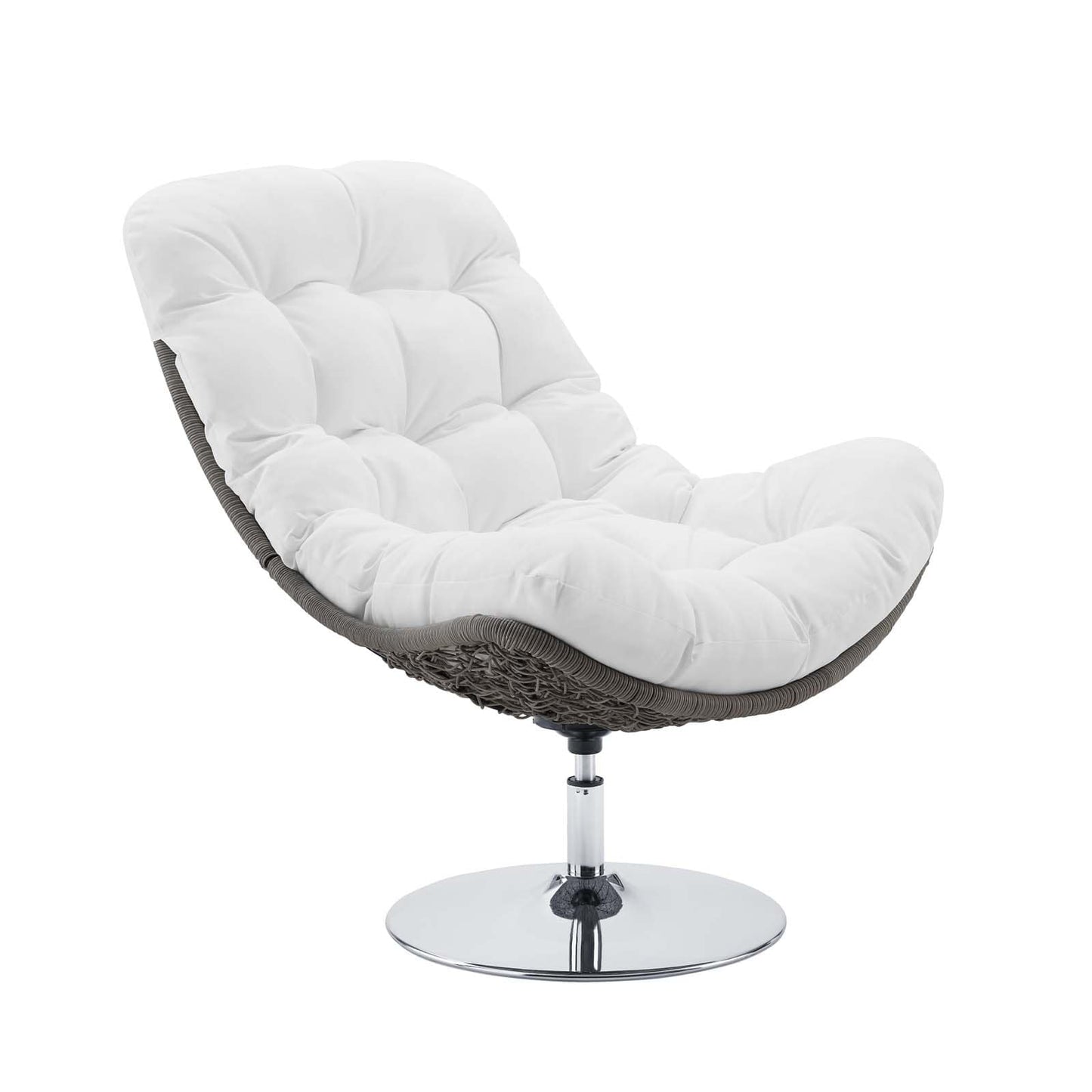 Modway Brighton Wicker Rattan Outdoor Patio Swivel Lounge Chair | Outdoor Recliners & Lounge Chairs | 