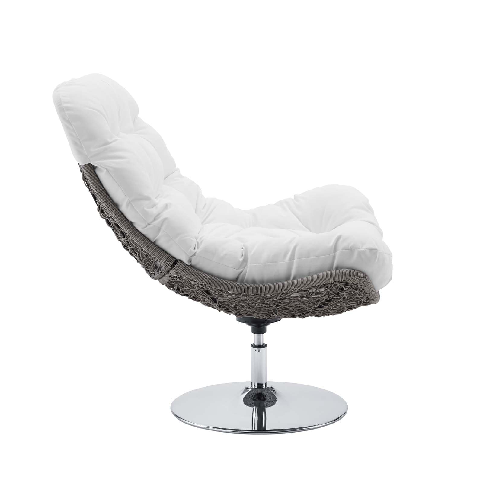 Modway Brighton Wicker Rattan Outdoor Patio Swivel Lounge Chair | Outdoor Recliners & Lounge Chairs | 