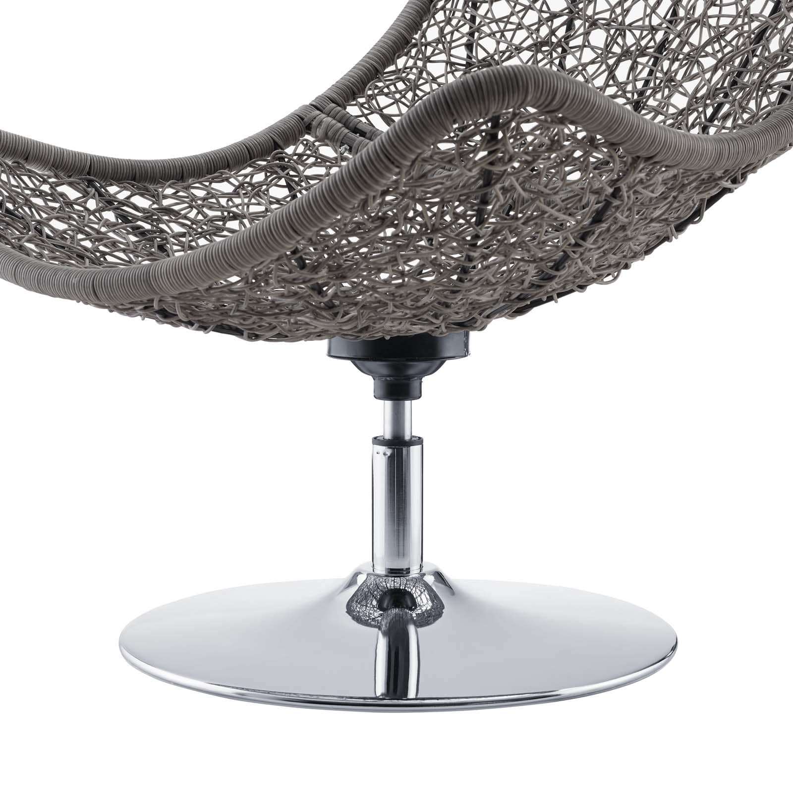 Modway Brighton Wicker Rattan Outdoor Patio Swivel Lounge Chair | Outdoor Recliners & Lounge Chairs | 