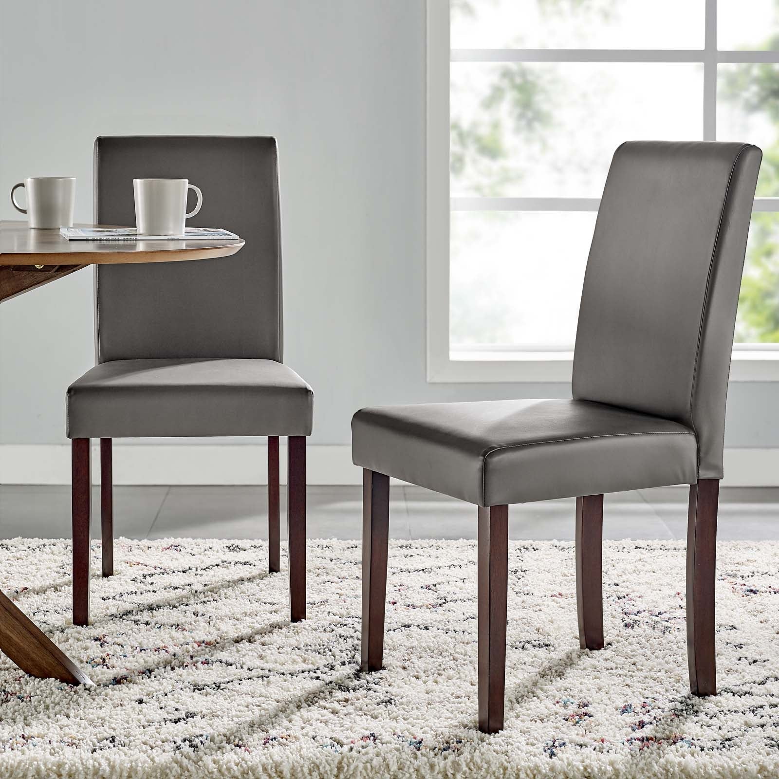 Modway Prosper Faux Leather Dining Side Chair Set of 2 | Dining Chairs | Modishstore-8