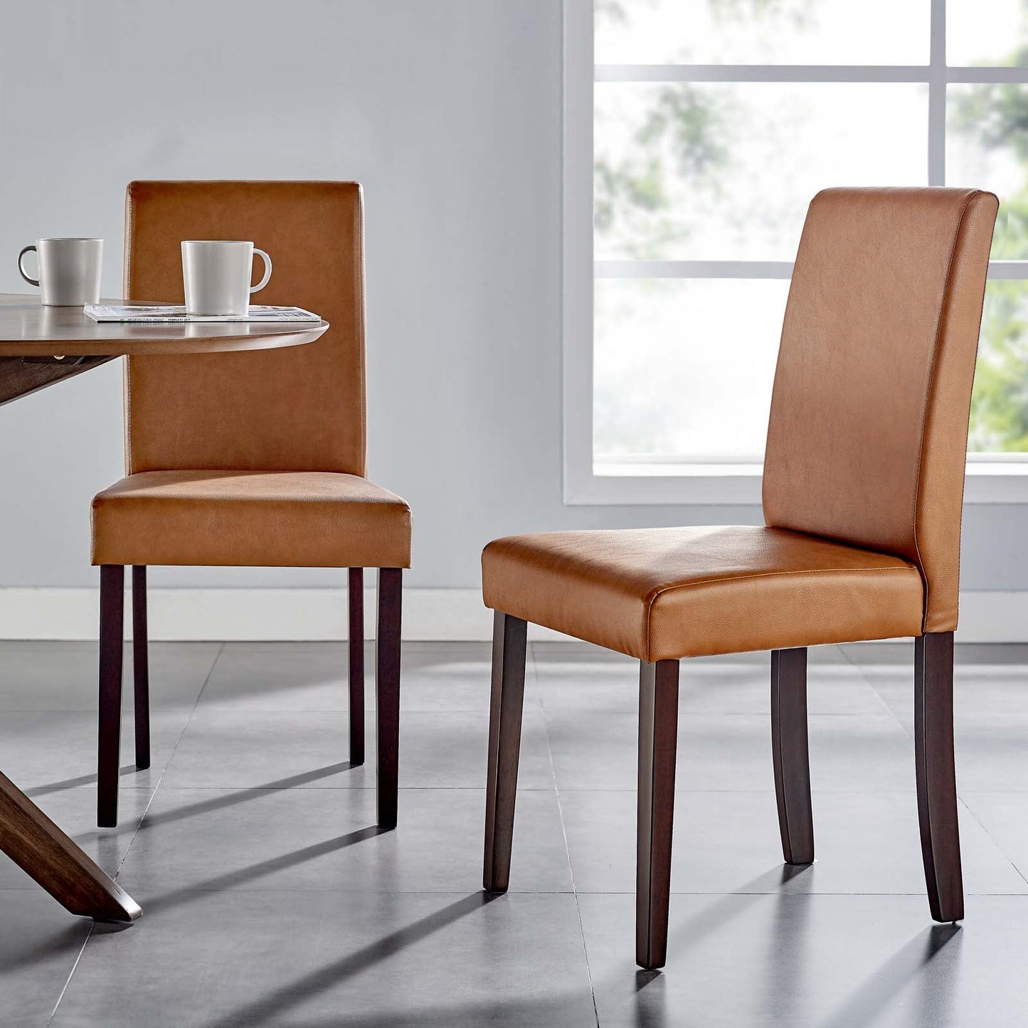 Modway Prosper Faux Leather Dining Side Chair Set of 2 | Dining Chairs | Modishstore-23