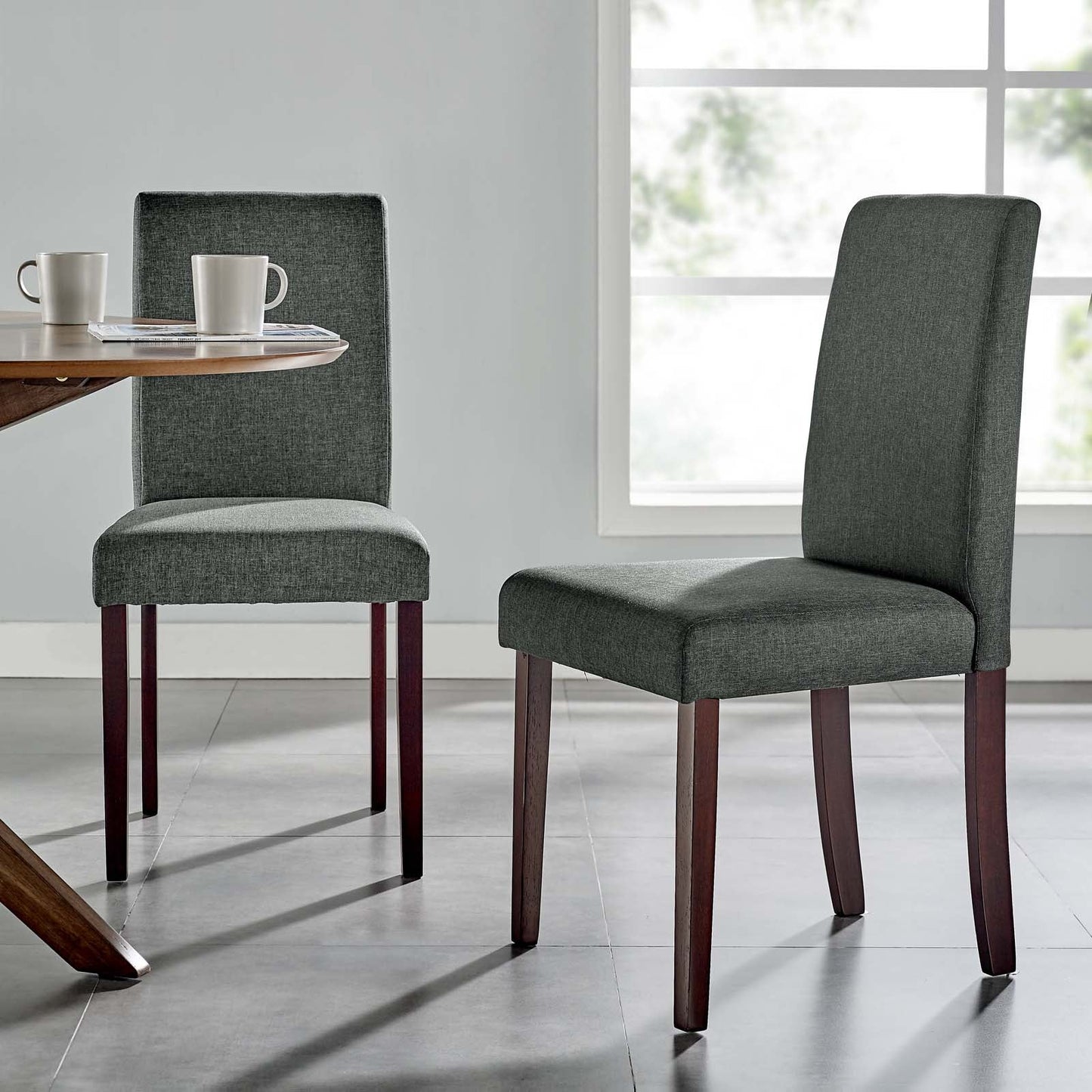 Modway Prosper Upholstered Fabric Dining Side Chair Set of 2 | Dining Chairs | Modishstore-8