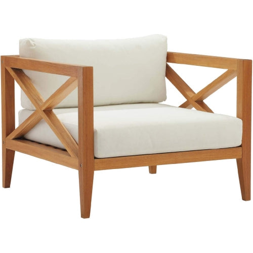 Modway Northlake 3 Piece Outdoor Patio Premium Grade A Teak Wood Set | Outdoor Patio Daybed | Modishstore-2