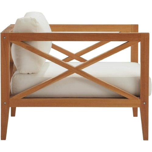 Modway Northlake 3 Piece Outdoor Patio Premium Grade A Teak Wood Set | Outdoor Patio Daybed | Modishstore-8