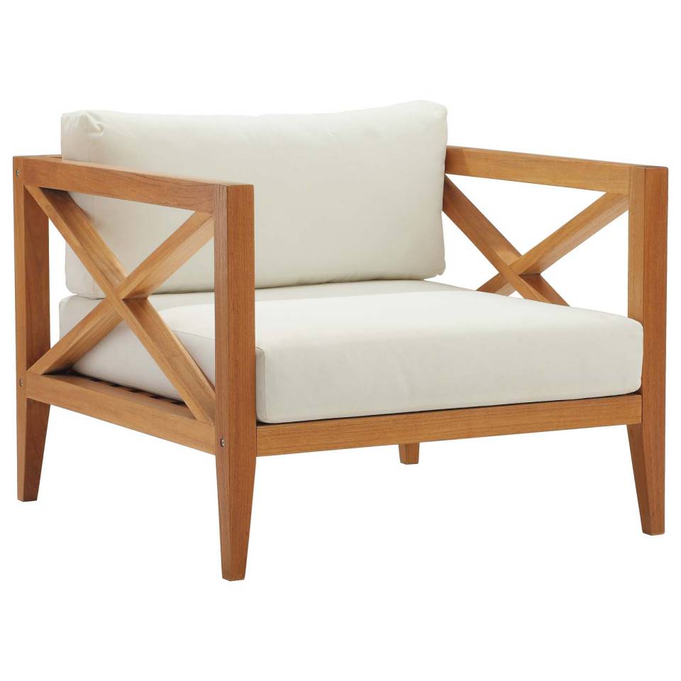 Modway Northlake 2 Piece Outdoor Patio Premium Grade A Teak Wood Set | Outdoor Patio Daybed | Modishstore-3