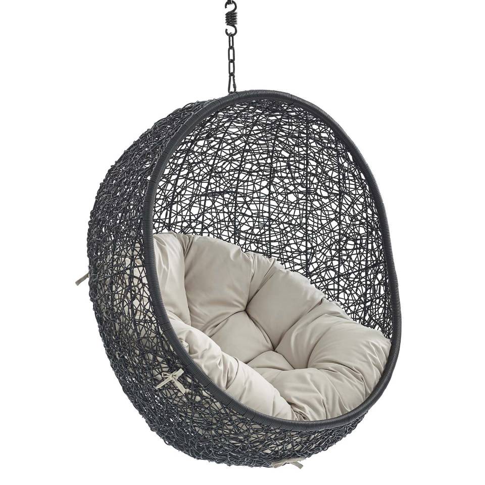 Modway Encase Sunbrella® Fabric Swing Outdoor Patio Lounge Chair Without Stand | Outdoor Recliners & Lounge Chairs | 