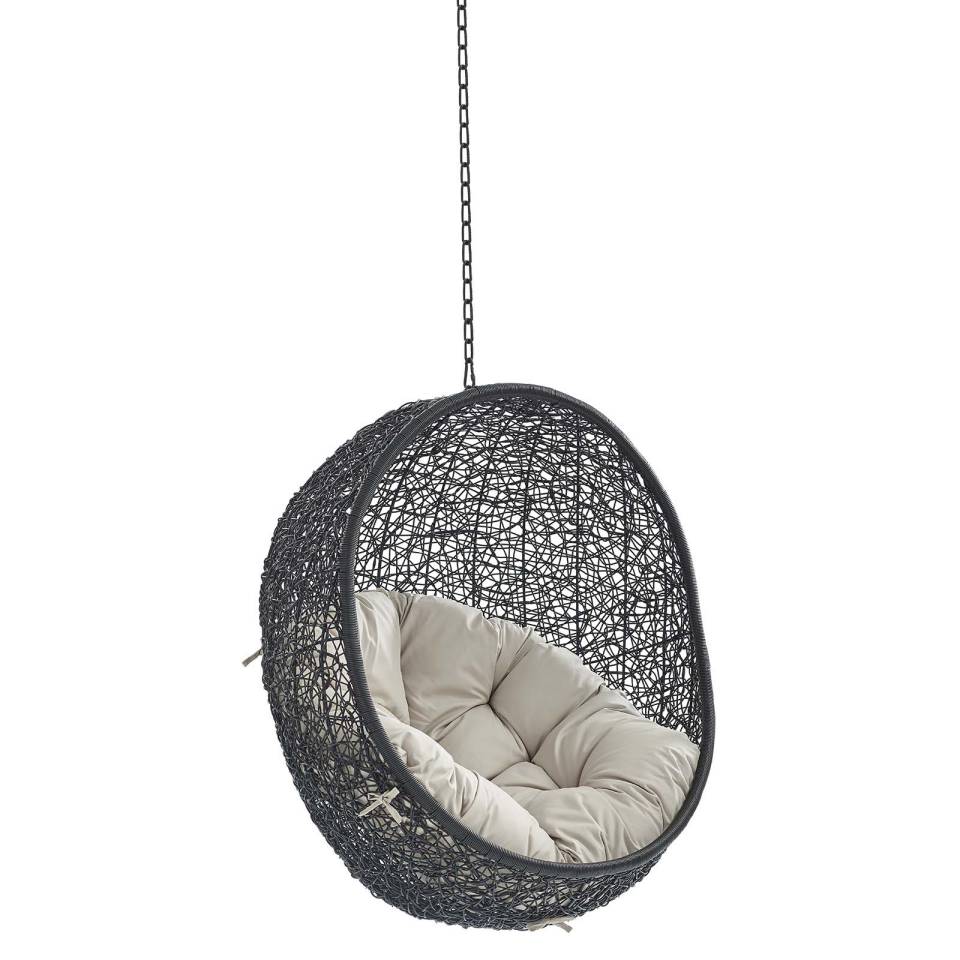Modway Encase Swing Outdoor Patio Lounge Chair Without Stand | Outdoor Porch Swings | 
