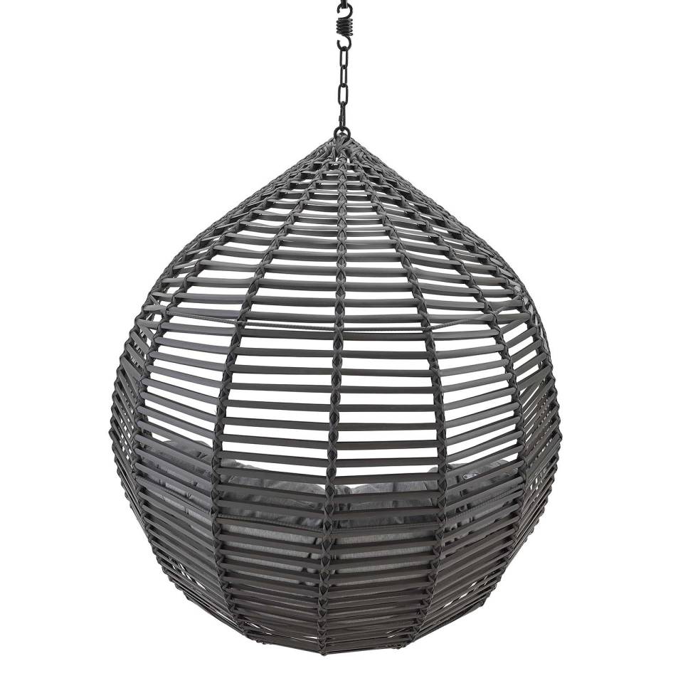 Modway Garner Teardrop Outdoor Patio Swing Chair Without Stand | Outdoor Porch Swings | 