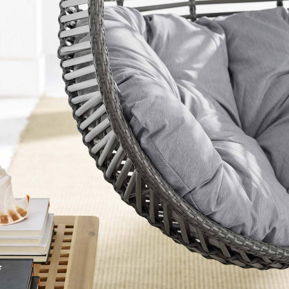 Modway Garner Teardrop Outdoor Patio Swing Chair Without Stand | Outdoor Porch Swings | 