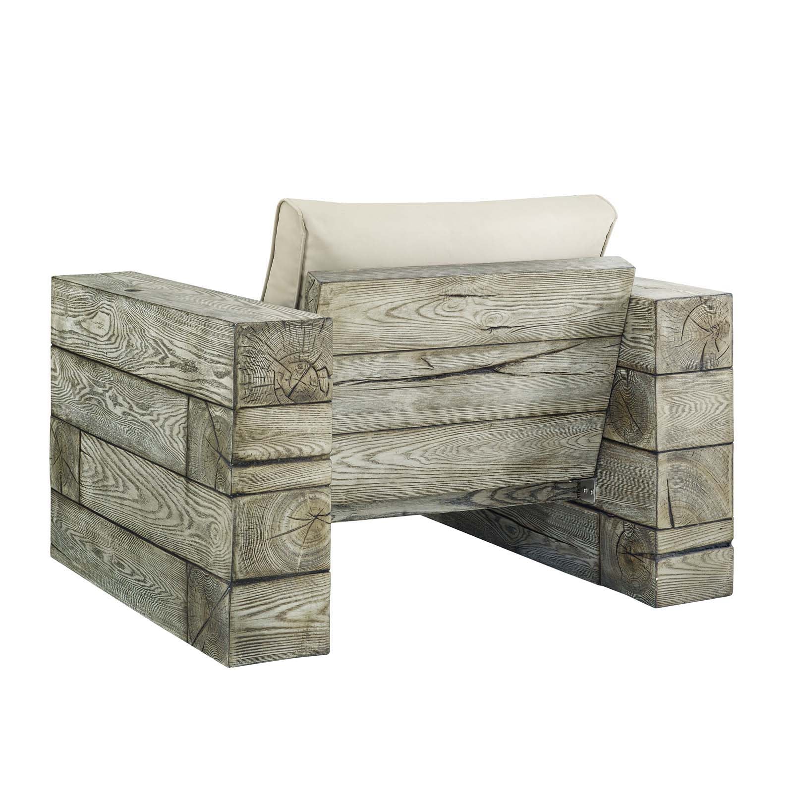Modway Manteo Rustic Coastal Outdoor Patio Sunbrella® 3 Piece Set | Outdoor Sofas, Loveseats & Sectionals | Modishstore-4