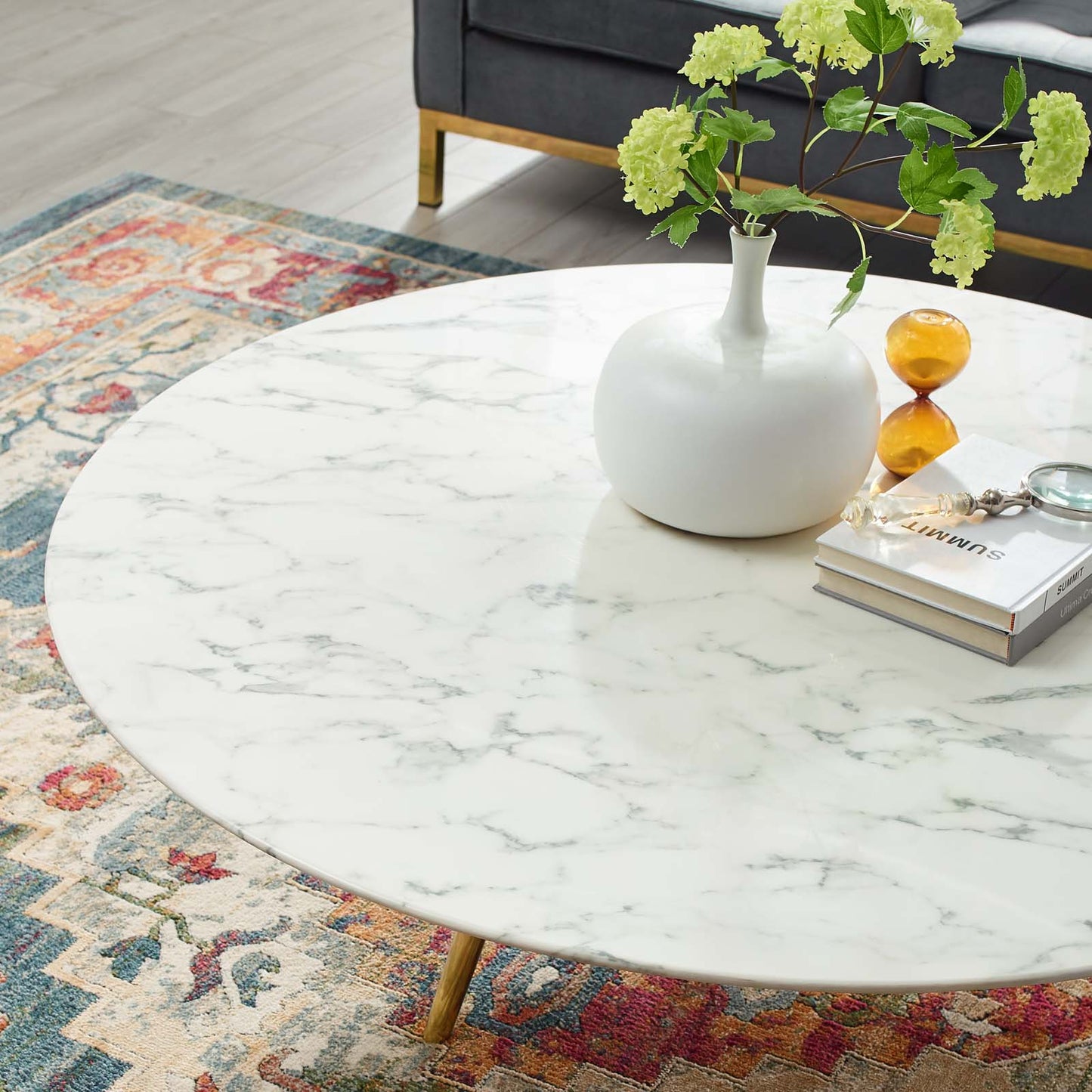 Modway Lippa 47" Round Artificial Marble Coffee Table with Tripod Base-EEI-3673 | Coffee Tables | Modishstore-3