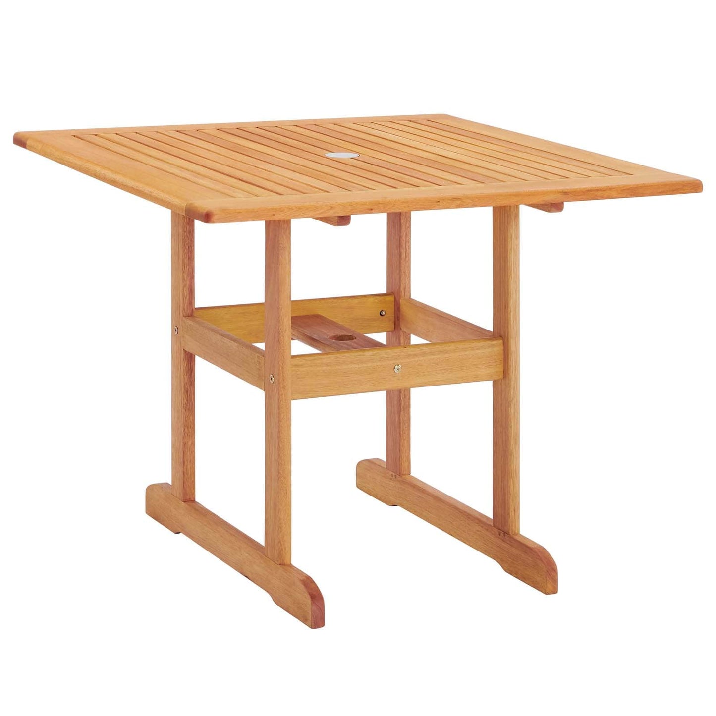 Modway Hatteras 36" Square Outdoor Patio Eucalyptus Wood Dining Table | Dining Tables | 