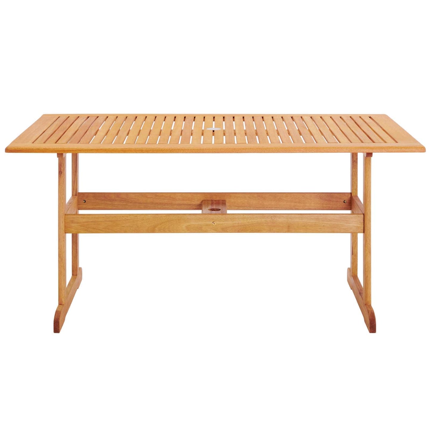 Modway Hatteras 59" Rectangle Outdoor Patio Eucalyptus Wood Dining Table | Dining Tables | 