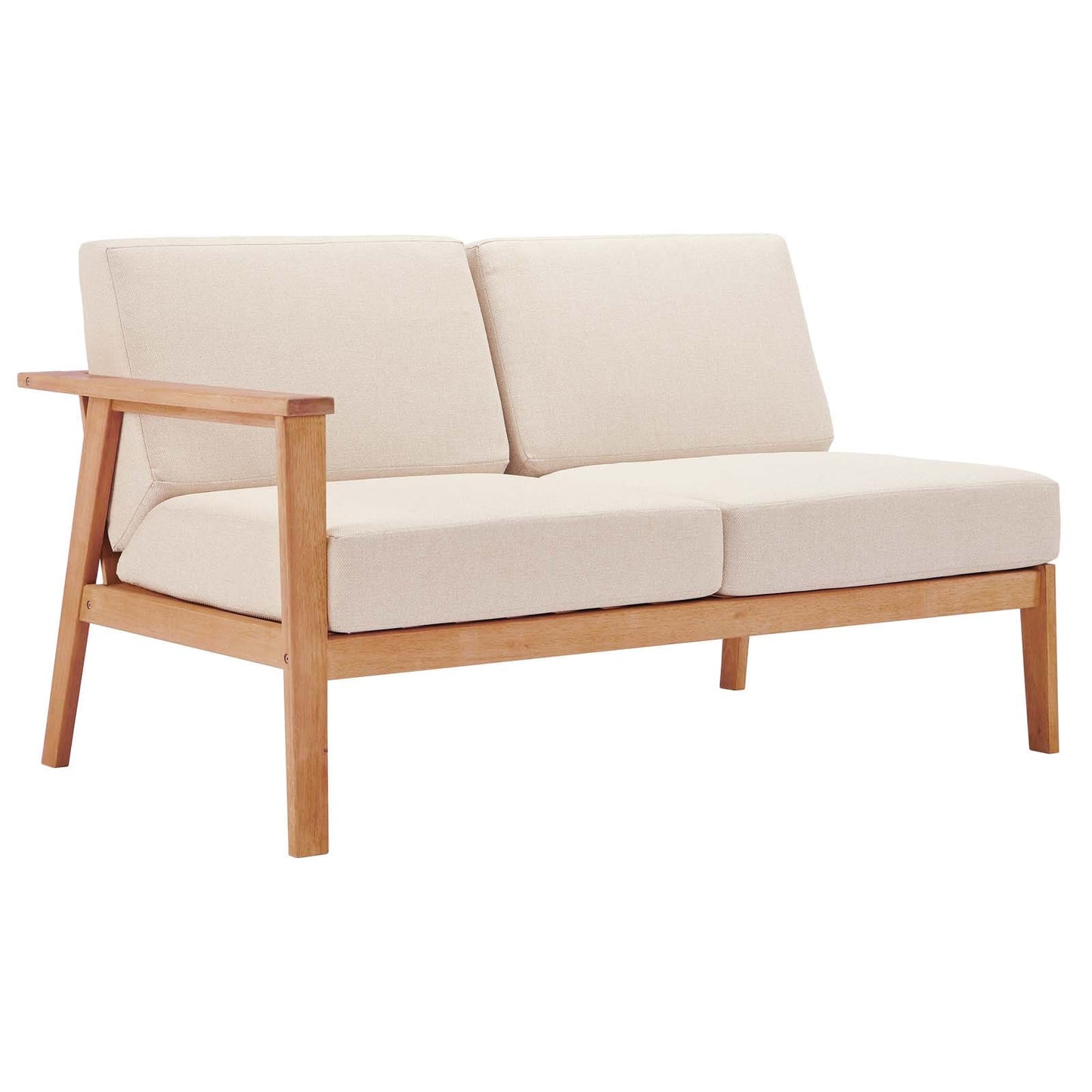 Modway Sedona Outdoor Patio Eucalyptus Wood Right-Facing Loveseat | Loveseats | Modishstore-2
