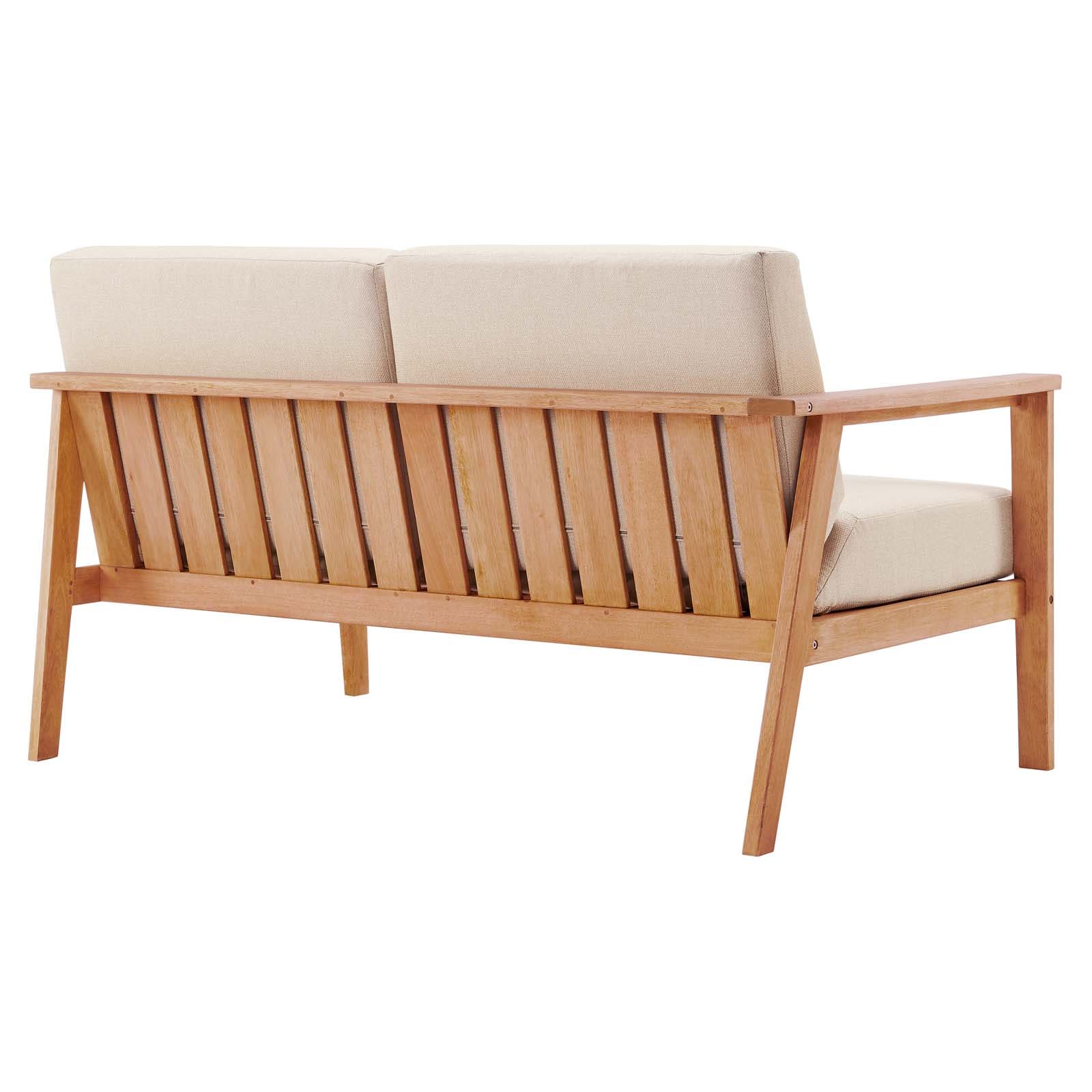 Modway Sedona Outdoor Patio Eucalyptus Wood Right-Facing Loveseat | Loveseats | Modishstore-4