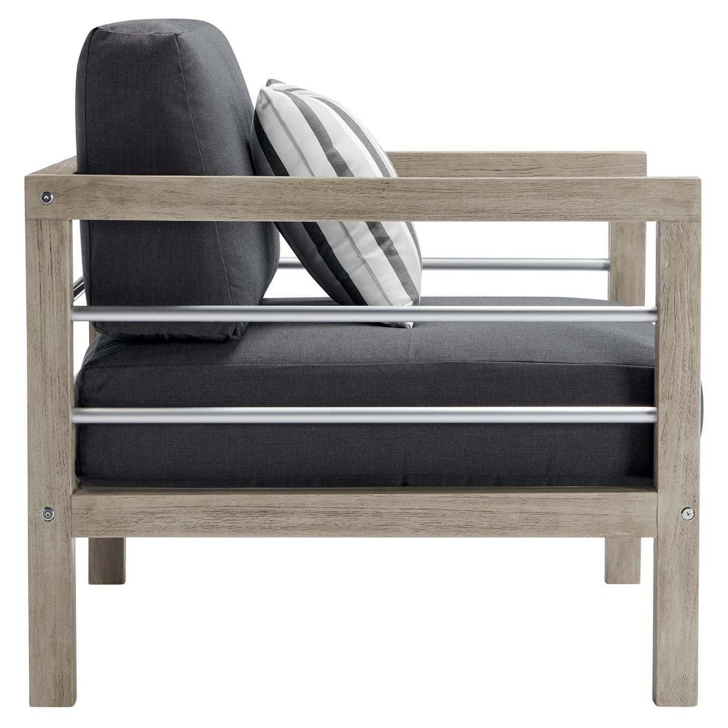 Modway Wiscasset Outdoor Patio Acacia Wood Armchair | Armchairs | Modishstore-3