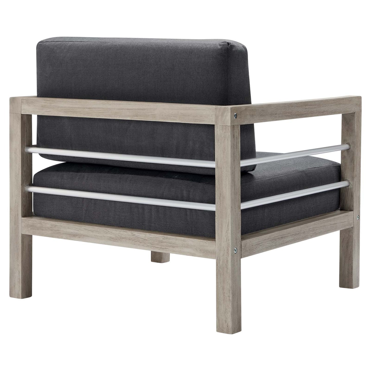 Modway Wiscasset Outdoor Patio Acacia Wood Armchair | Armchairs | Modishstore-4