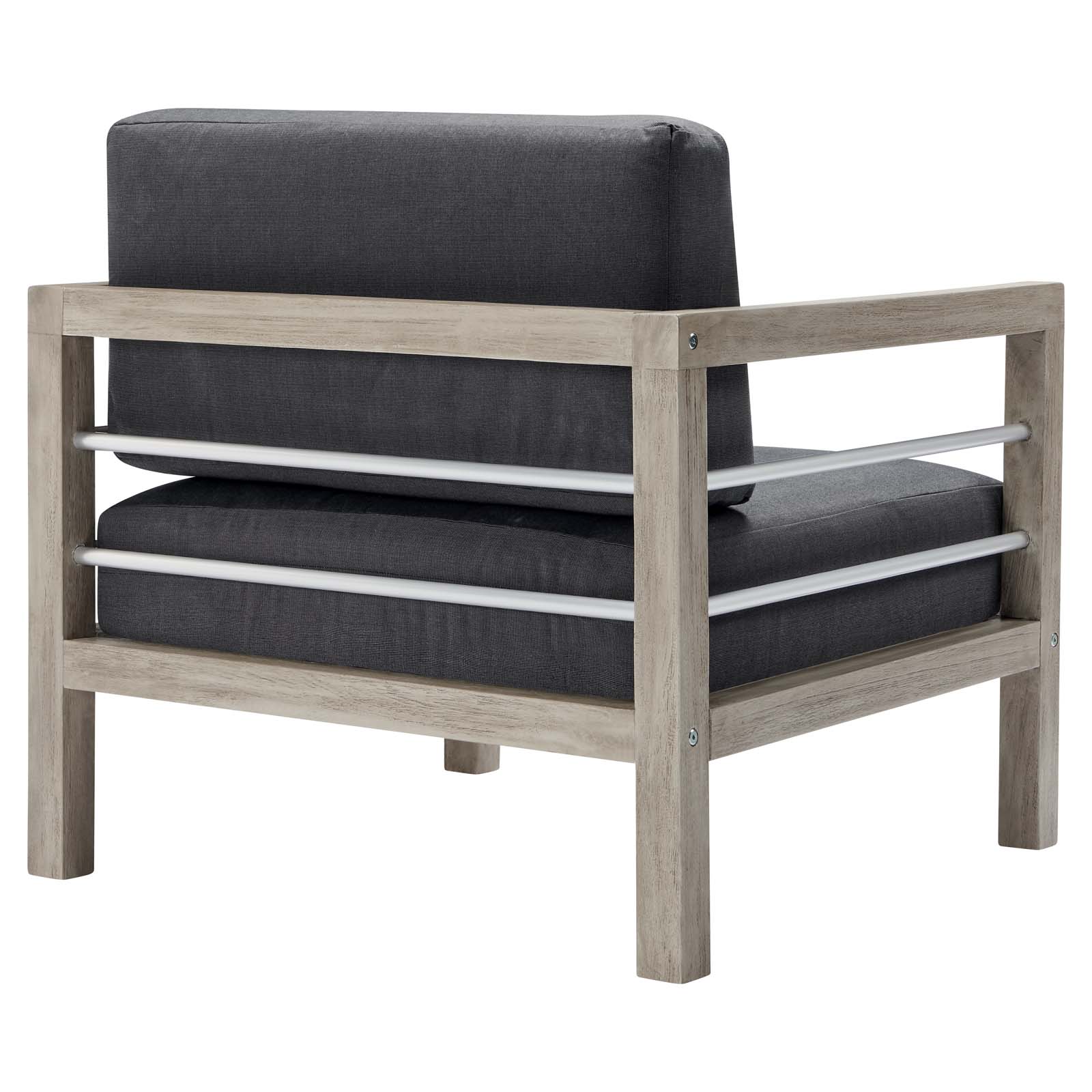 Modway Wiscasset Outdoor Patio Acacia Wood Armchair | Armchairs | Modishstore-4