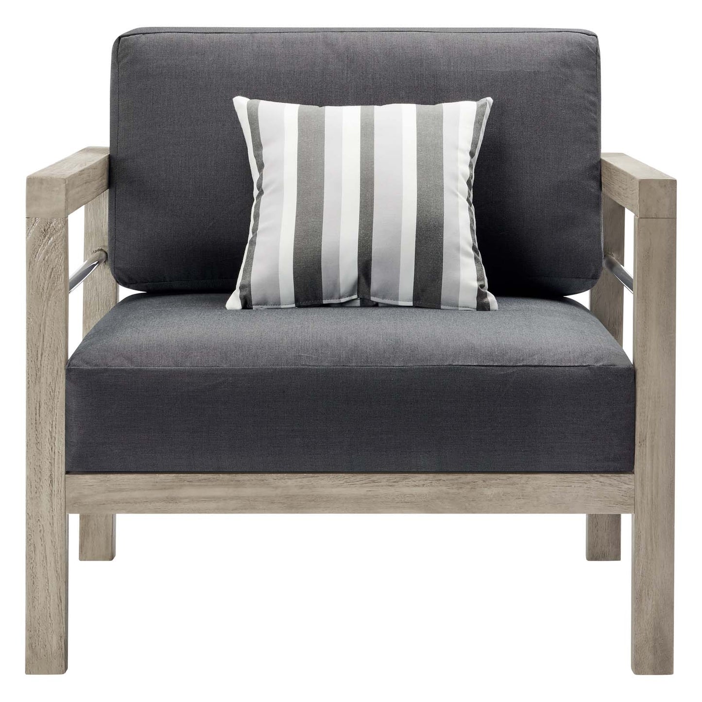Modway Wiscasset Outdoor Patio Acacia Wood Armchair | Armchairs | Modishstore-5