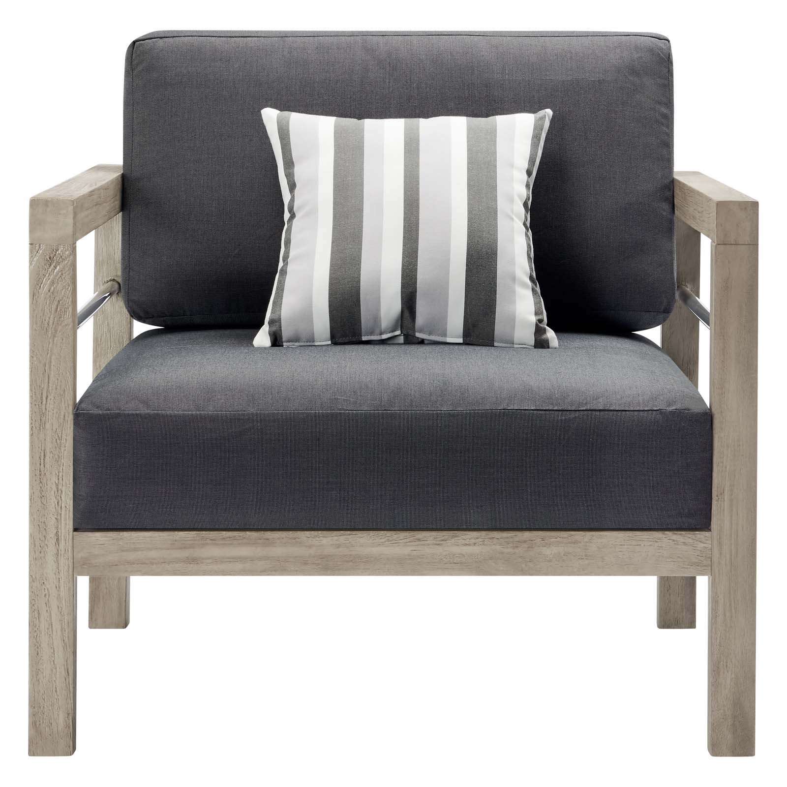 Modway Wiscasset Outdoor Patio Acacia Wood Armchair | Armchairs | Modishstore-5