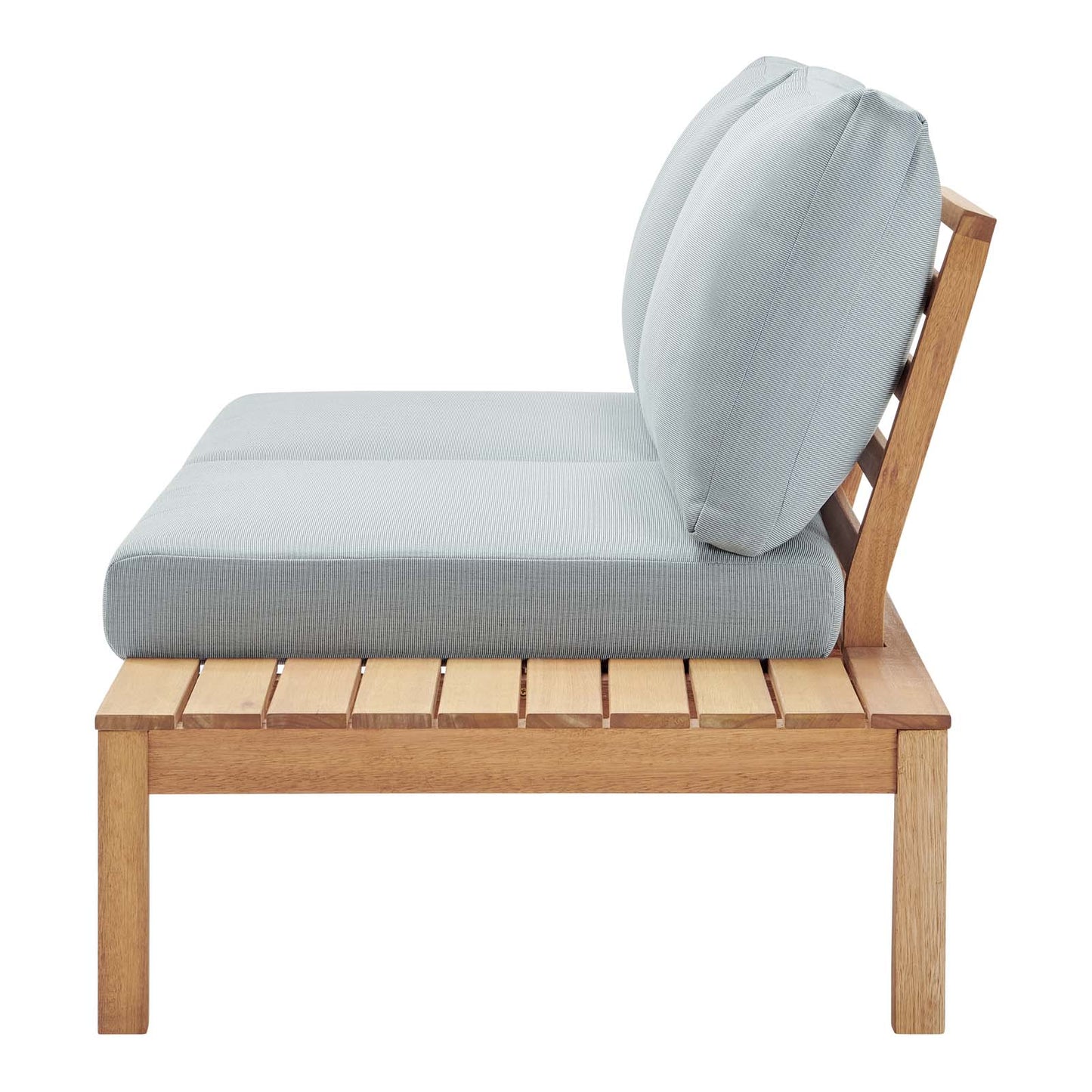 Modway Freeport Karri Wood Outdoor Patio Loveseat with Left-Facing Side End Table | Loveseats | 