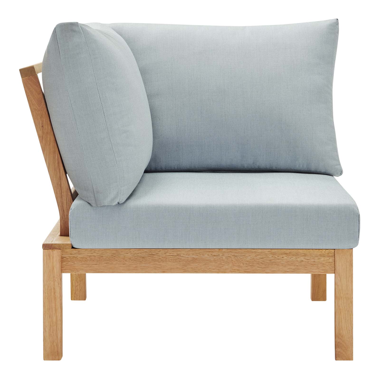 Modway Freeport Karri Wood Sectional Sofa Outdoor Patio Corner Chair | Sofas | 