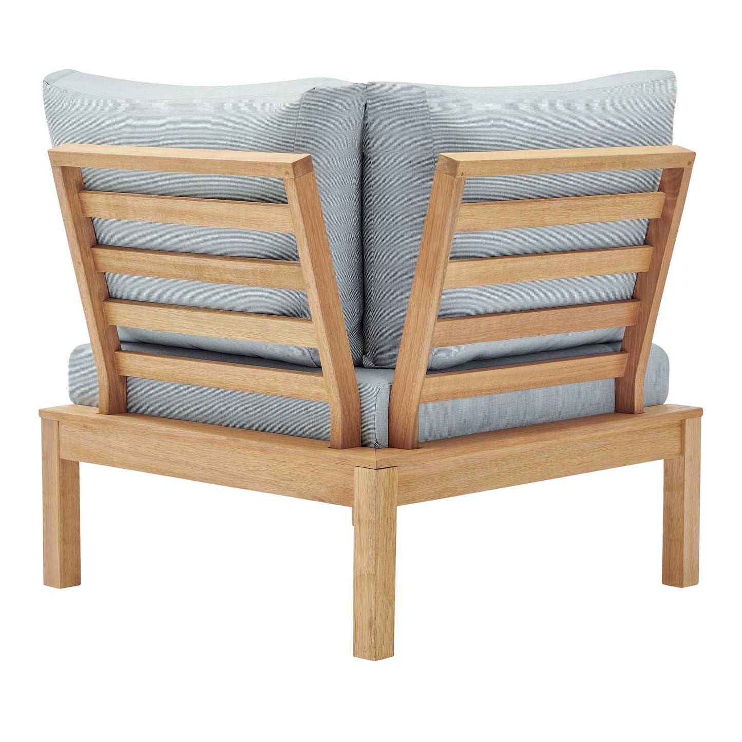 Modway Freeport Karri Wood Sectional Sofa Outdoor Patio Corner Chair | Sofas | 