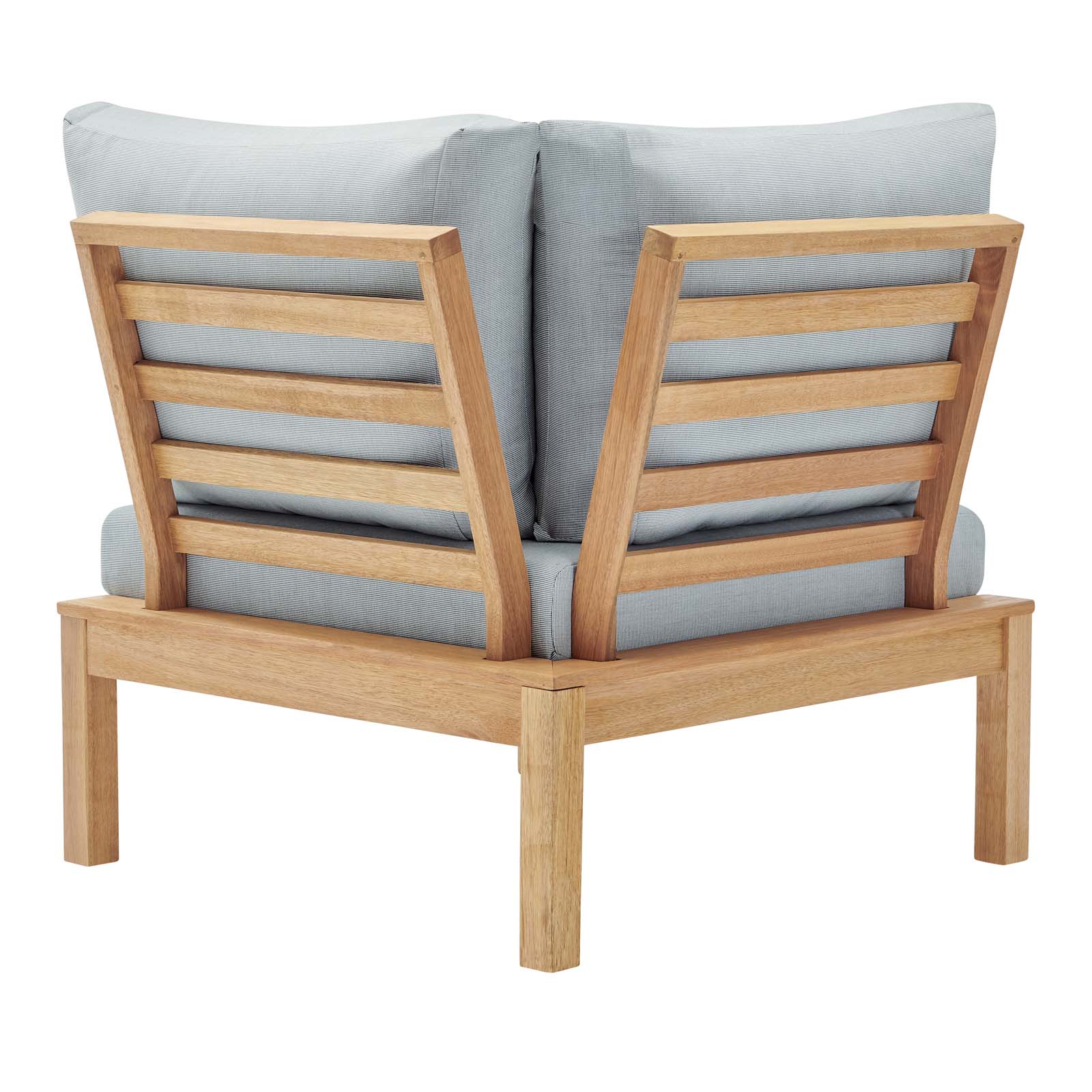 Modway Freeport Karri Wood Sectional Sofa Outdoor Patio Corner Chair | Sofas | 
