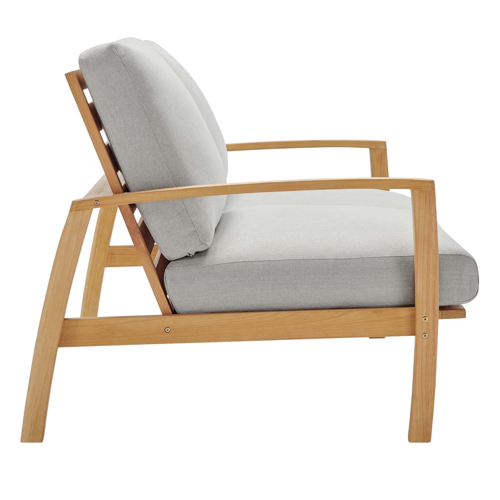 Modway Orlean Outdoor Patio Eucalyptus Wood Loveseat | Loveseats | Modishstore-2