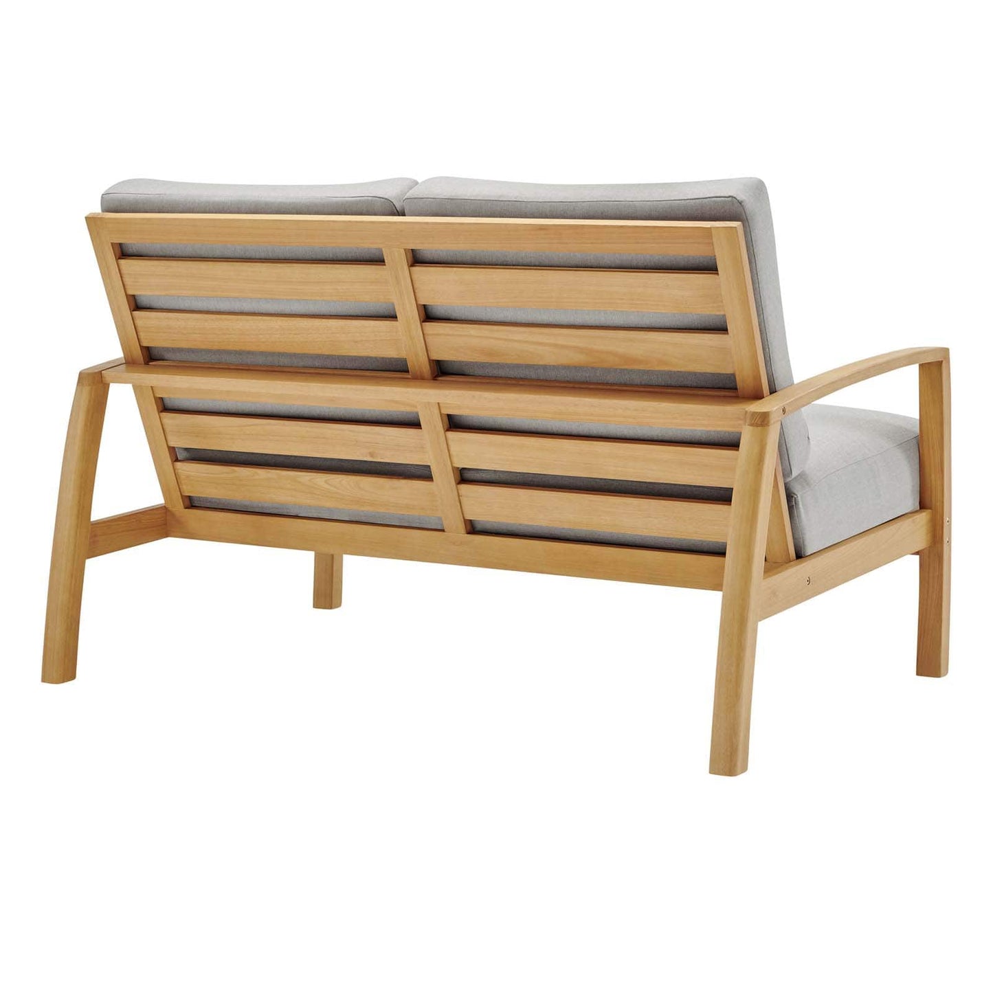 Modway Orlean Outdoor Patio Eucalyptus Wood Loveseat | Loveseats | Modishstore-3