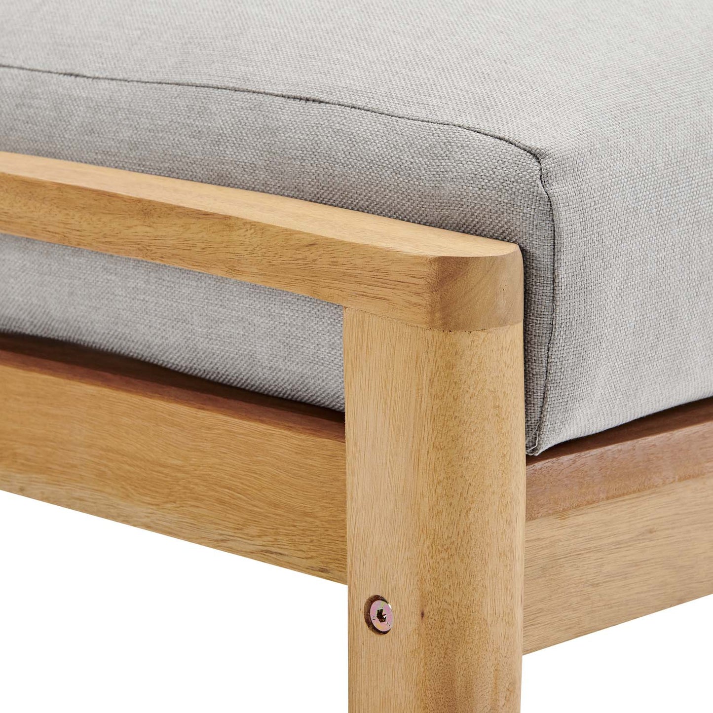Modway Orlean Outdoor Patio Eucalyptus Wood Ottoman | Outdoor Ottoman | Modishstore-4