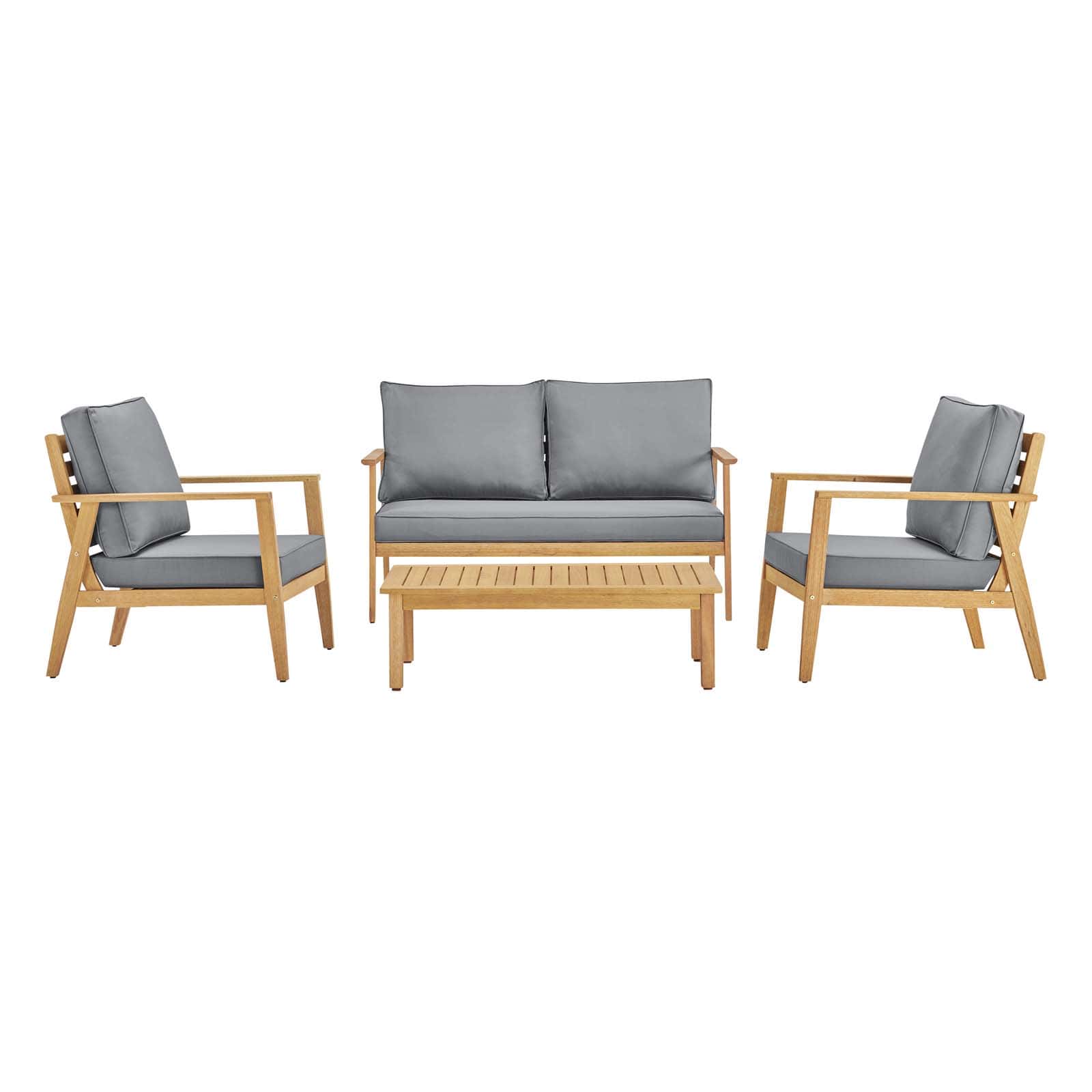 Modway Syracuse Outdoor Patio Upholstered 4 Piece Furniture Set | Outdoor Sofas, Loveseats & Sectionals | Modishstore-2