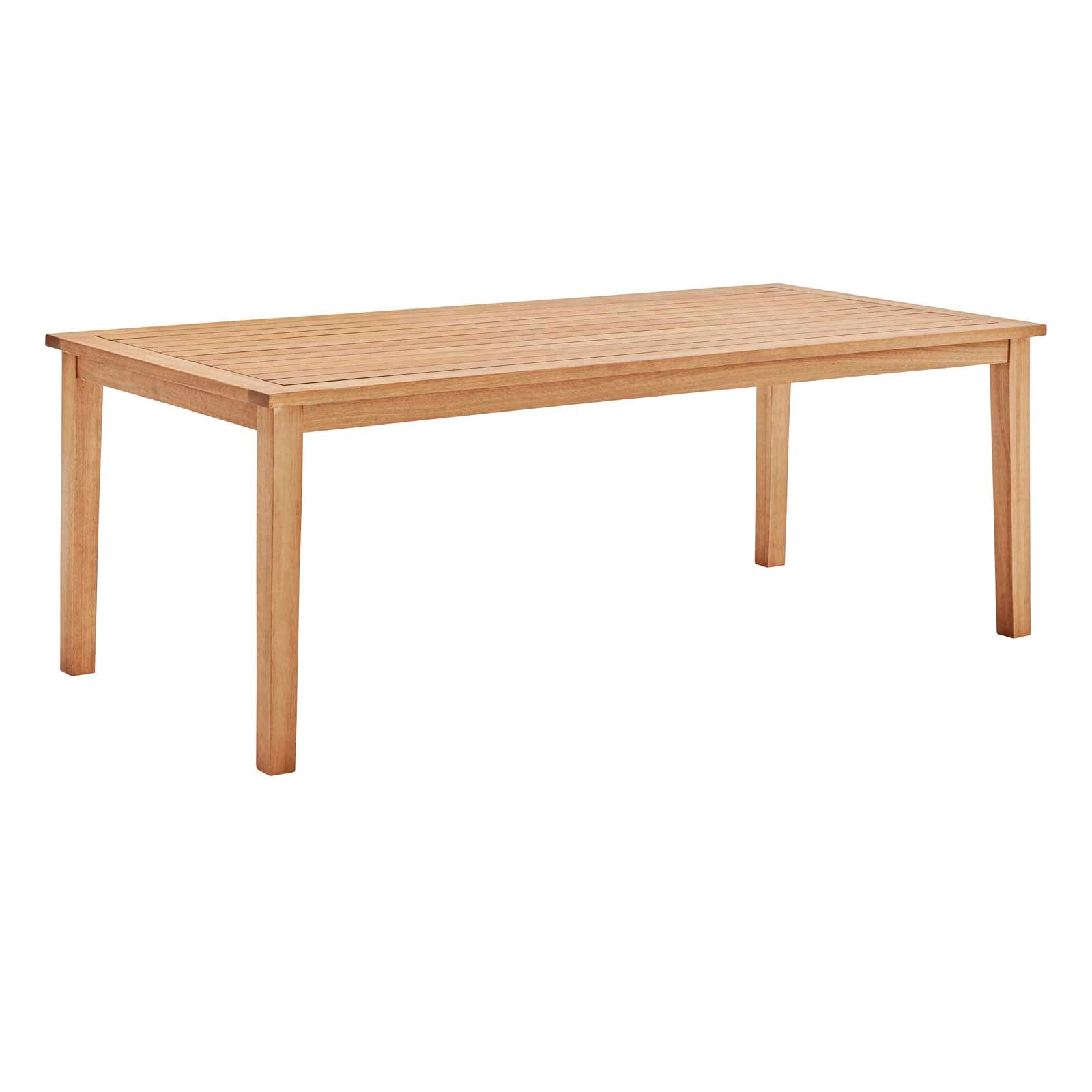 Viewscape 83" Outdoor Patio Ash Wood Dining Table By Modway - EEI-3709 | Outdoor Tables | Modishstore - 2