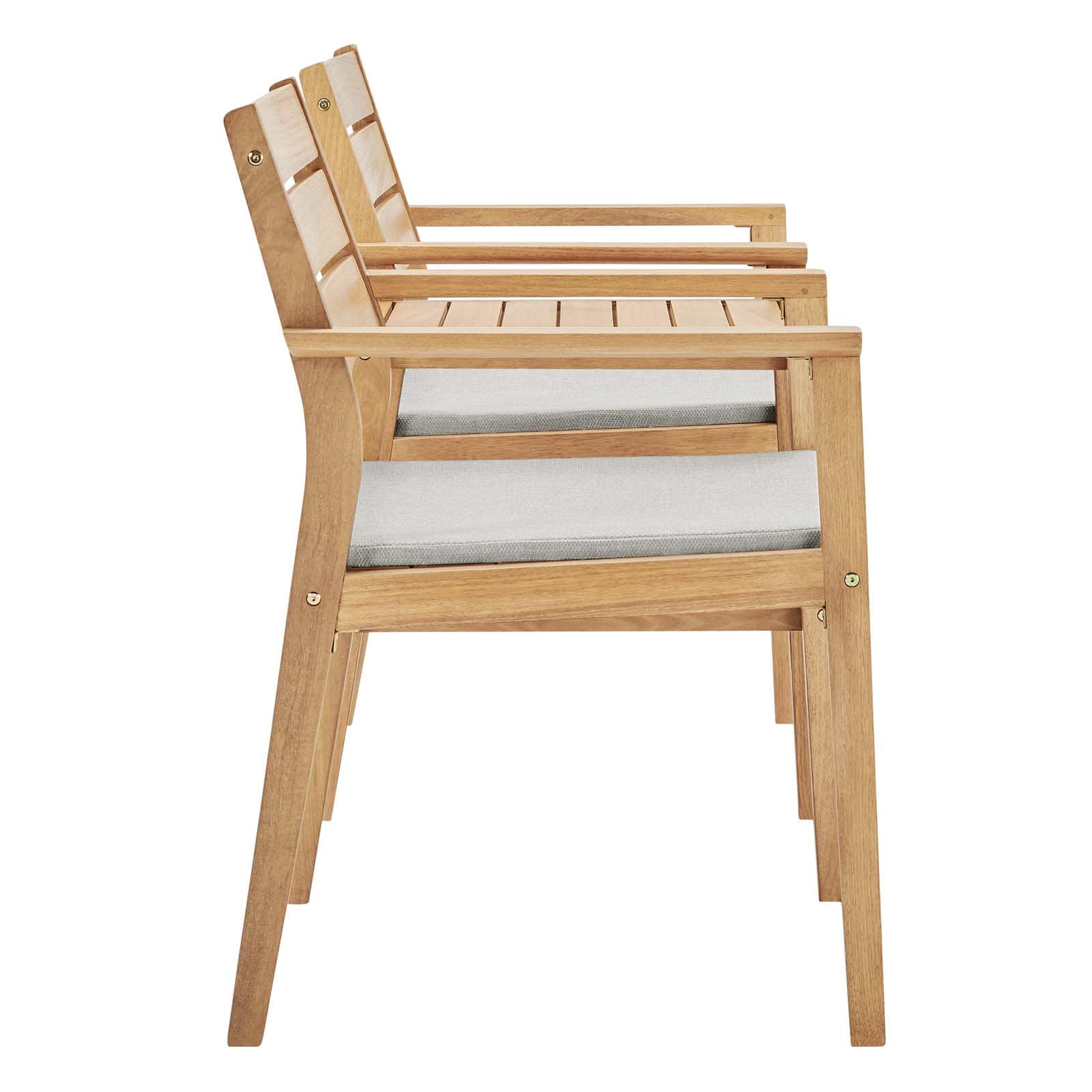 Modway Viewscape Outdoor Patio Ash Wood Jack and Jill Chair Set | Outdoor Chairs | Modishstore-5
