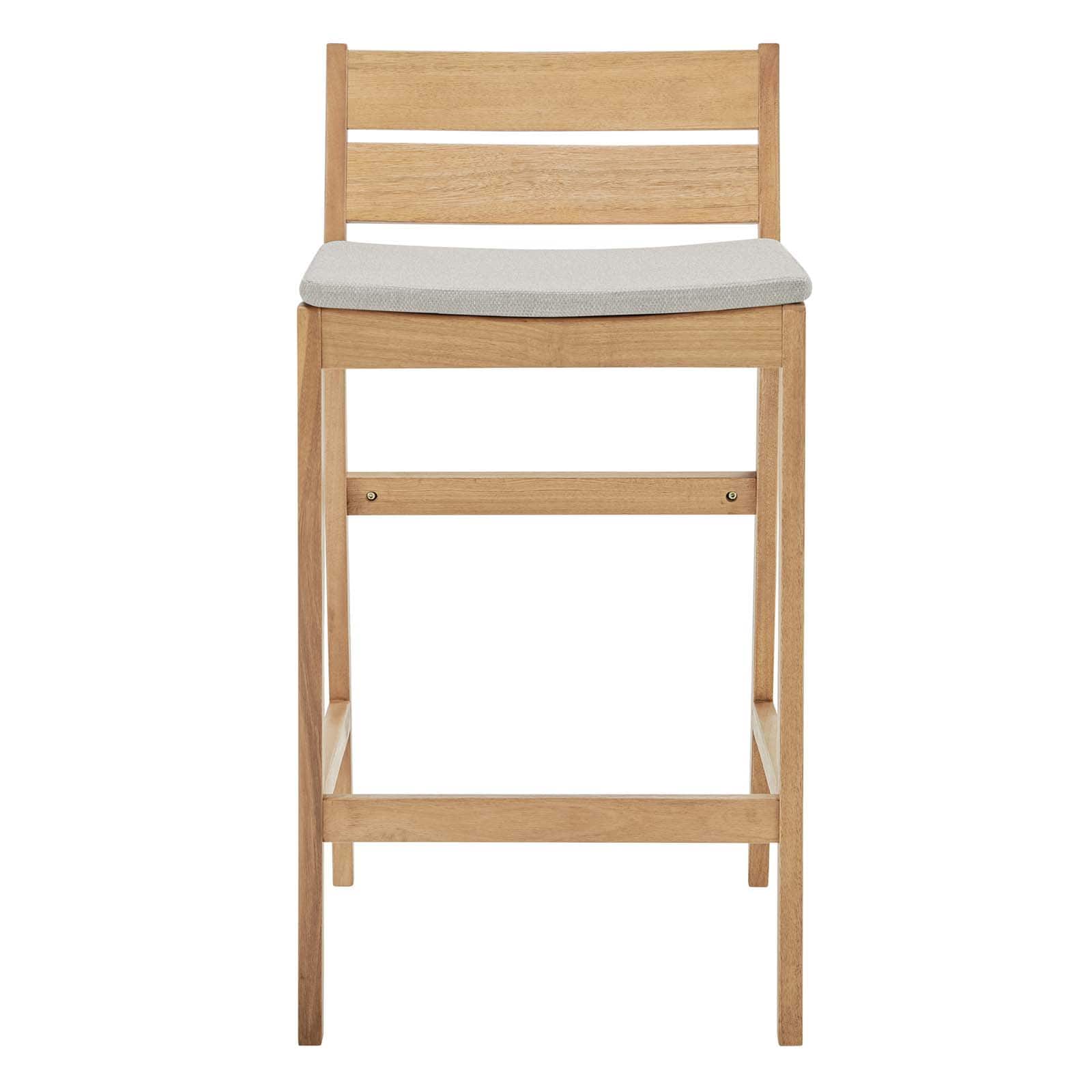 Modway Riverlake Outdoor Patio Ash Wood Bar Stool | Bar Stools | Modishstore-5