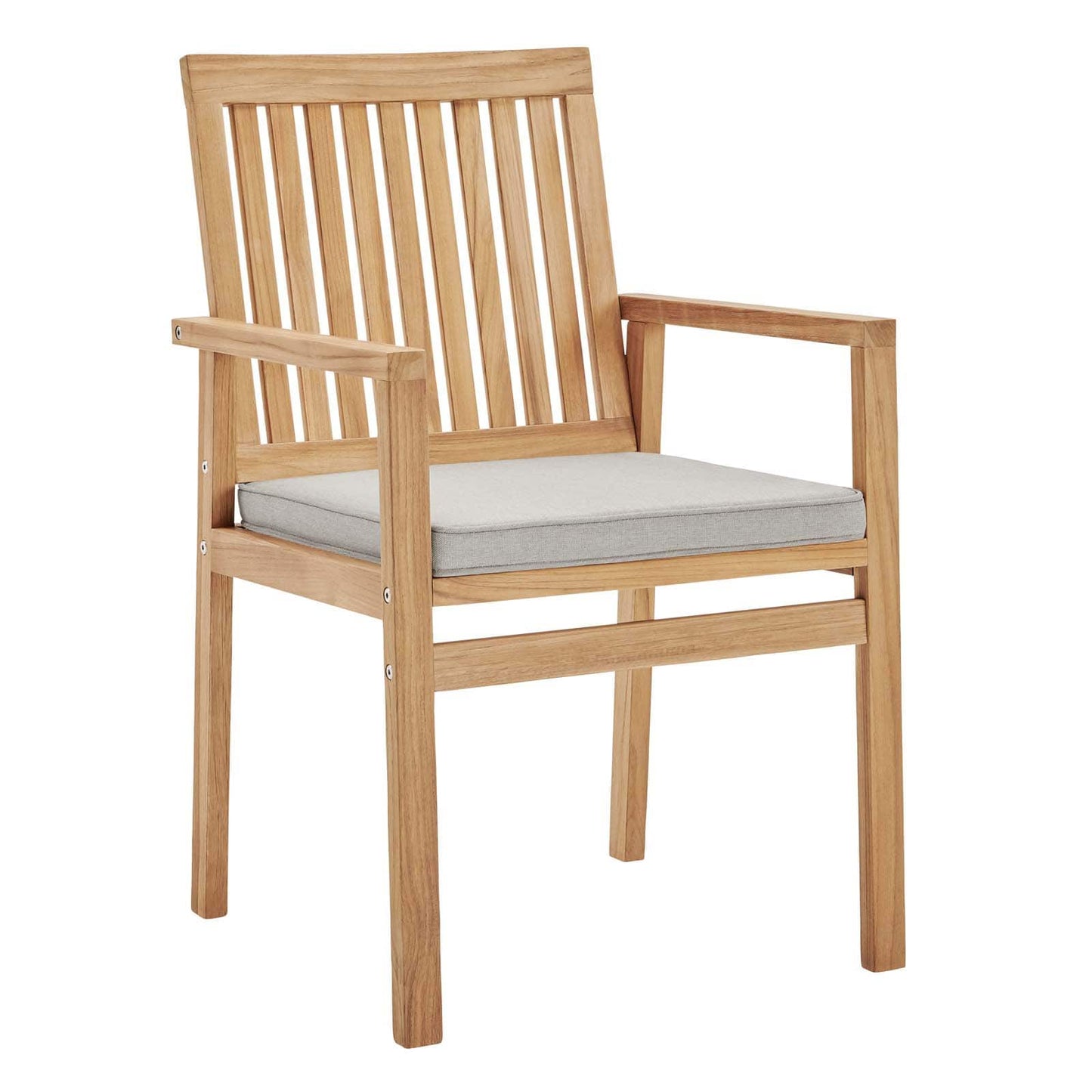Modway Farmstay Outdoor Patio Teak Wood Dining Armchair | Armchairs | 