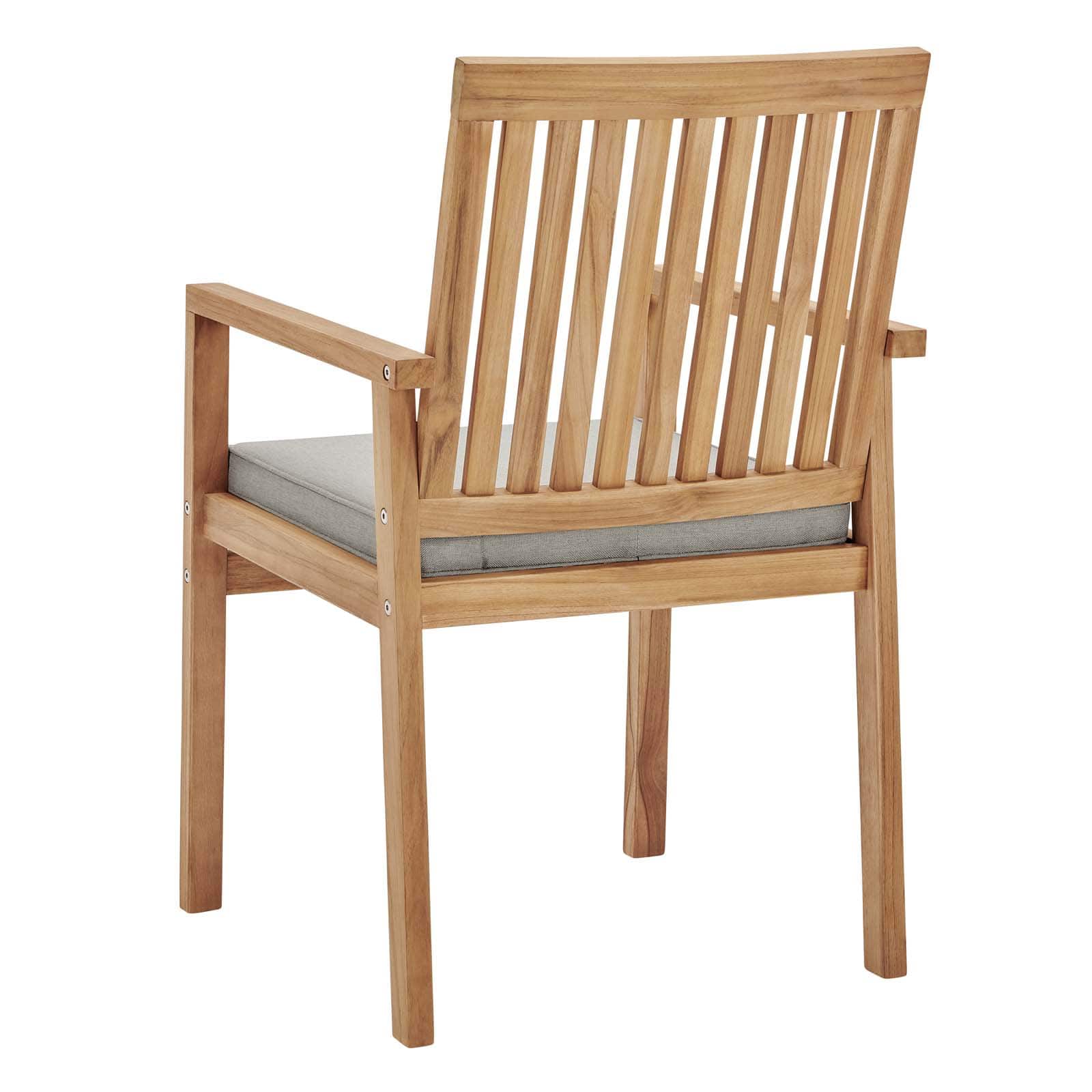 Modway Farmstay Outdoor Patio Teak Wood Dining Armchair | Armchairs | 