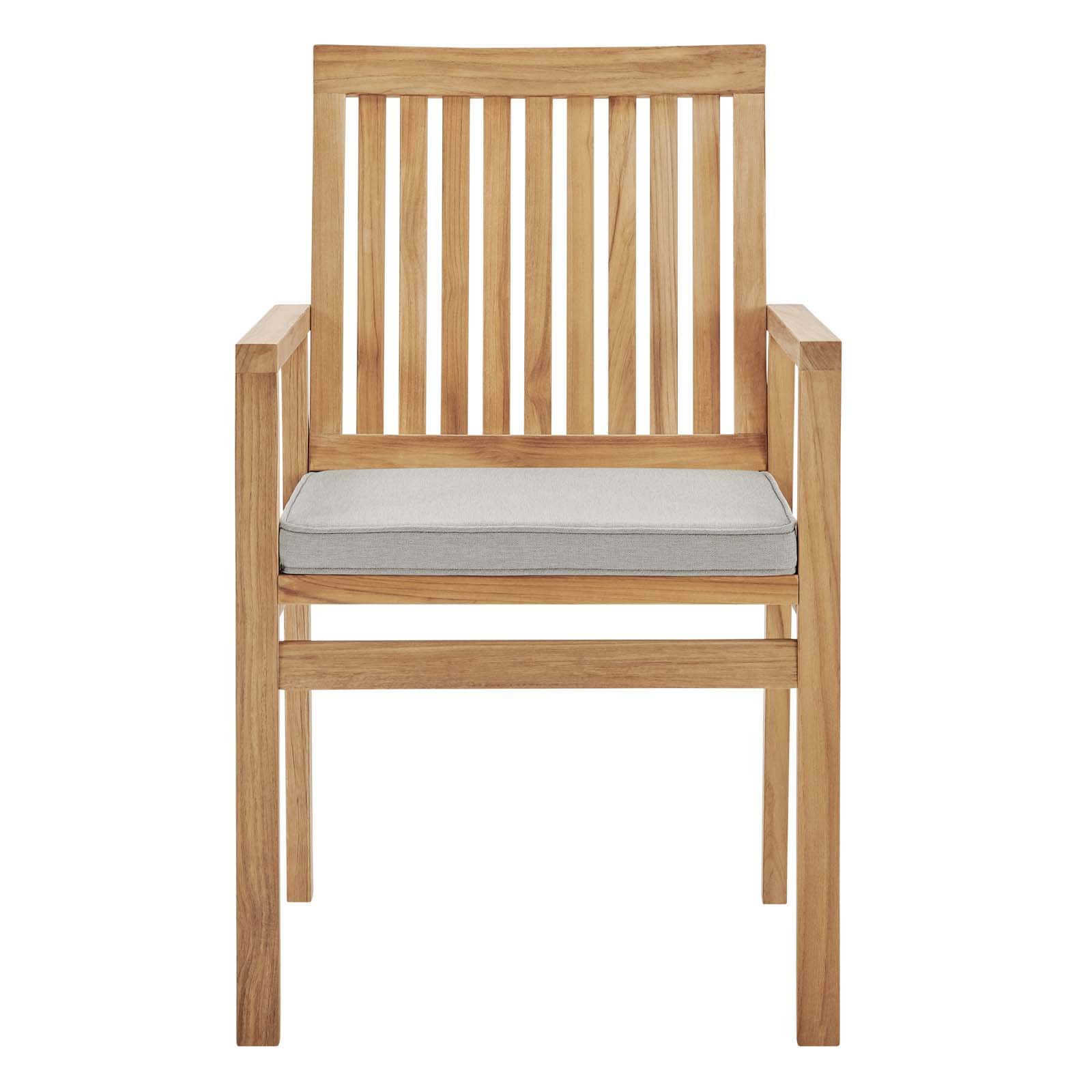 Modway Farmstay Outdoor Patio Teak Wood Dining Armchair | Armchairs | 