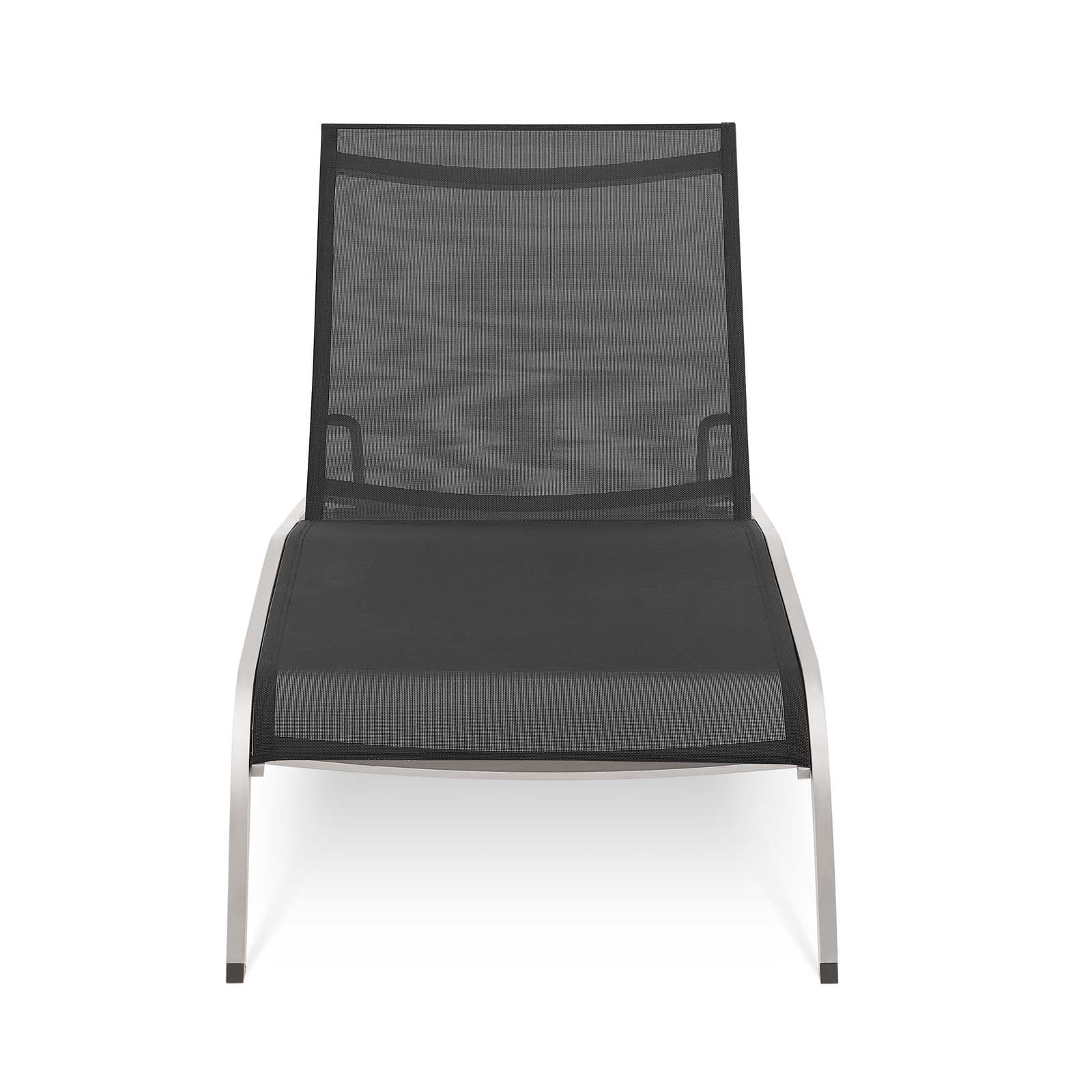 Modway Savannah Mesh Chaise Outdoor Patio Aluminum Lounge Chair | Outdoor Recliners & Lounge Chairs | Modishstore-5